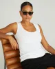 Daisy Ribbed Tank - White sold by Universal Standard