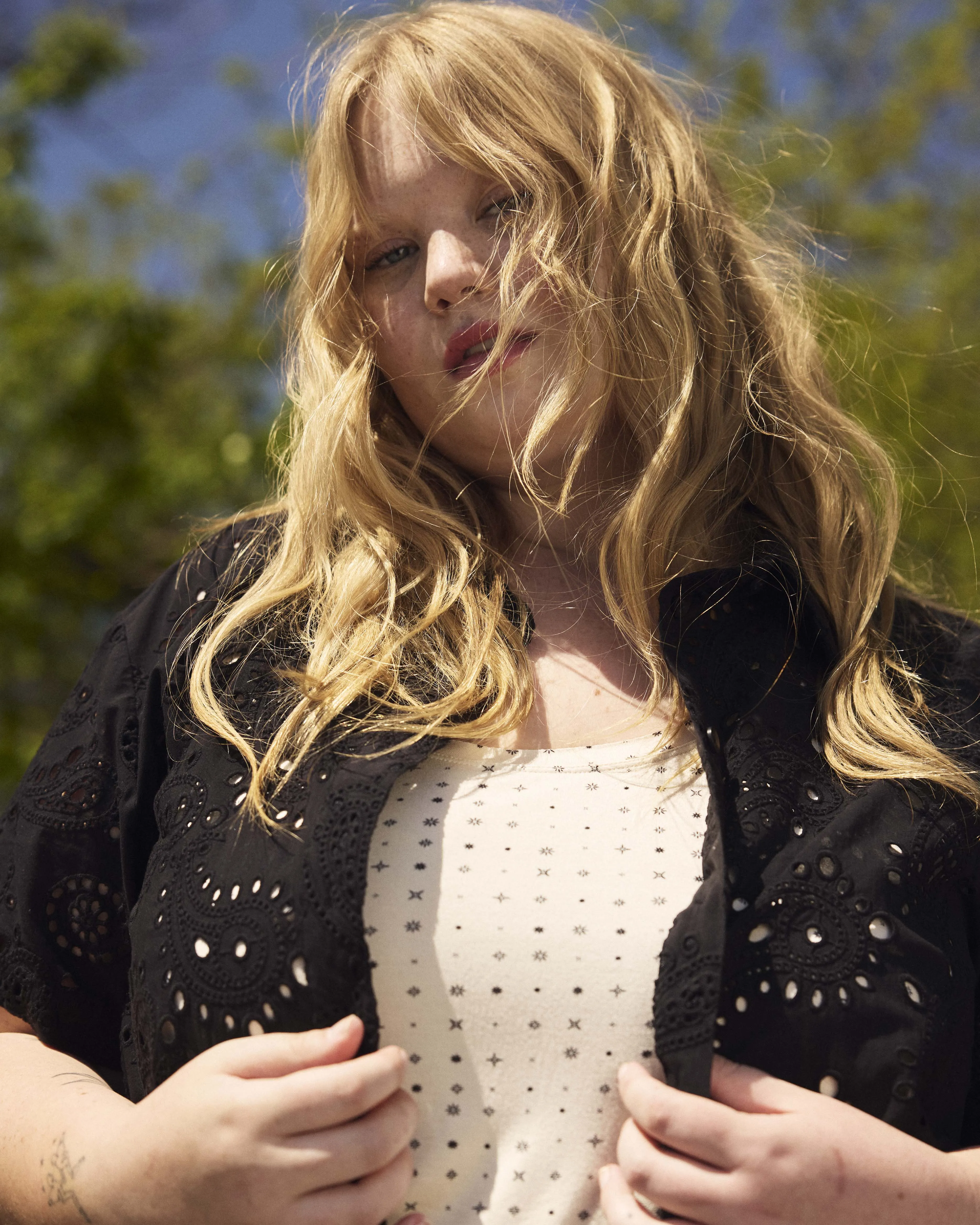 Erica Cotton Eyelet Shirt - Black sold by Universal Standard product image thumbnail 3