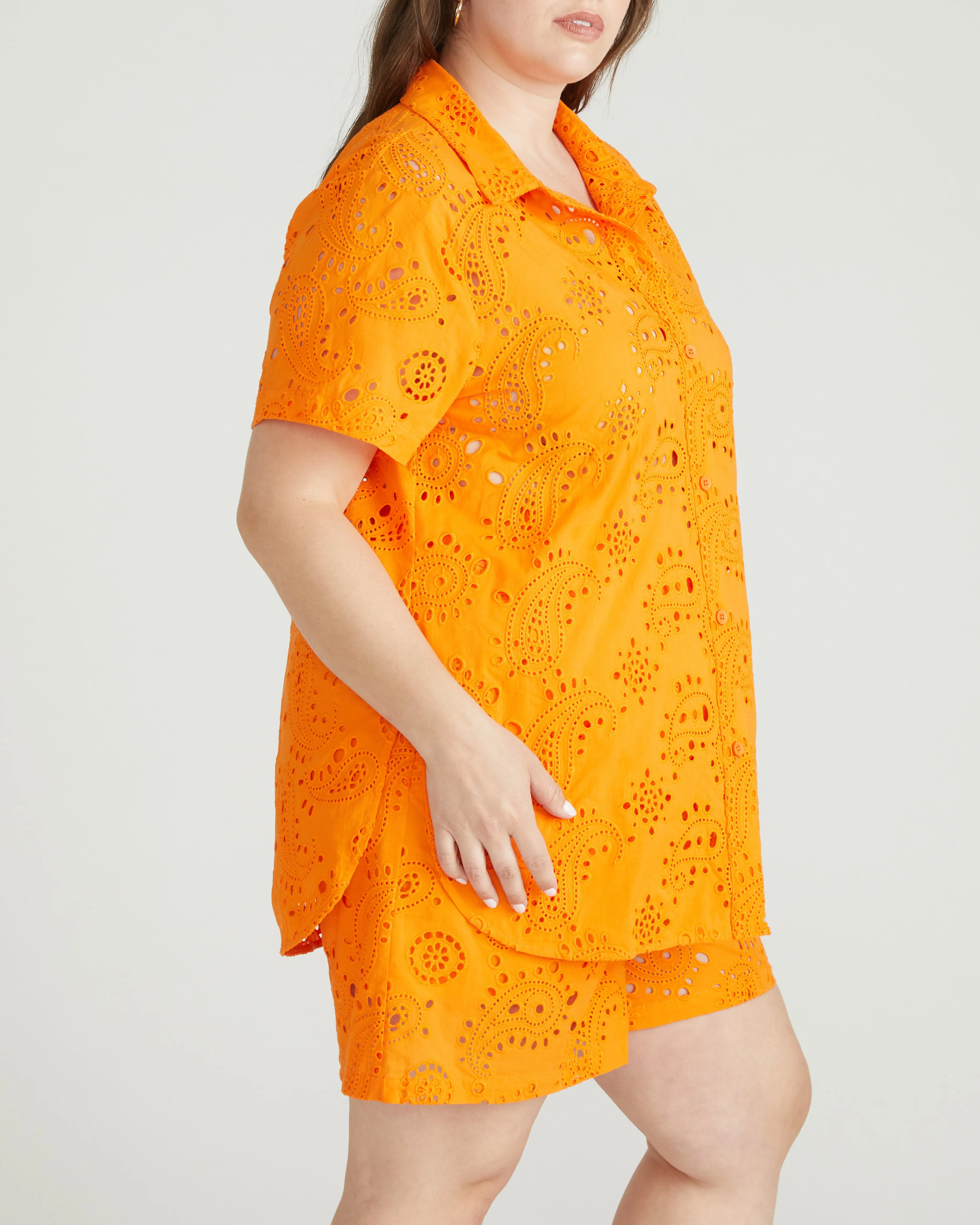 Erica Cotton Eyelet Shirt - Arancia sold by Universal Standard product image thumbnail 2
