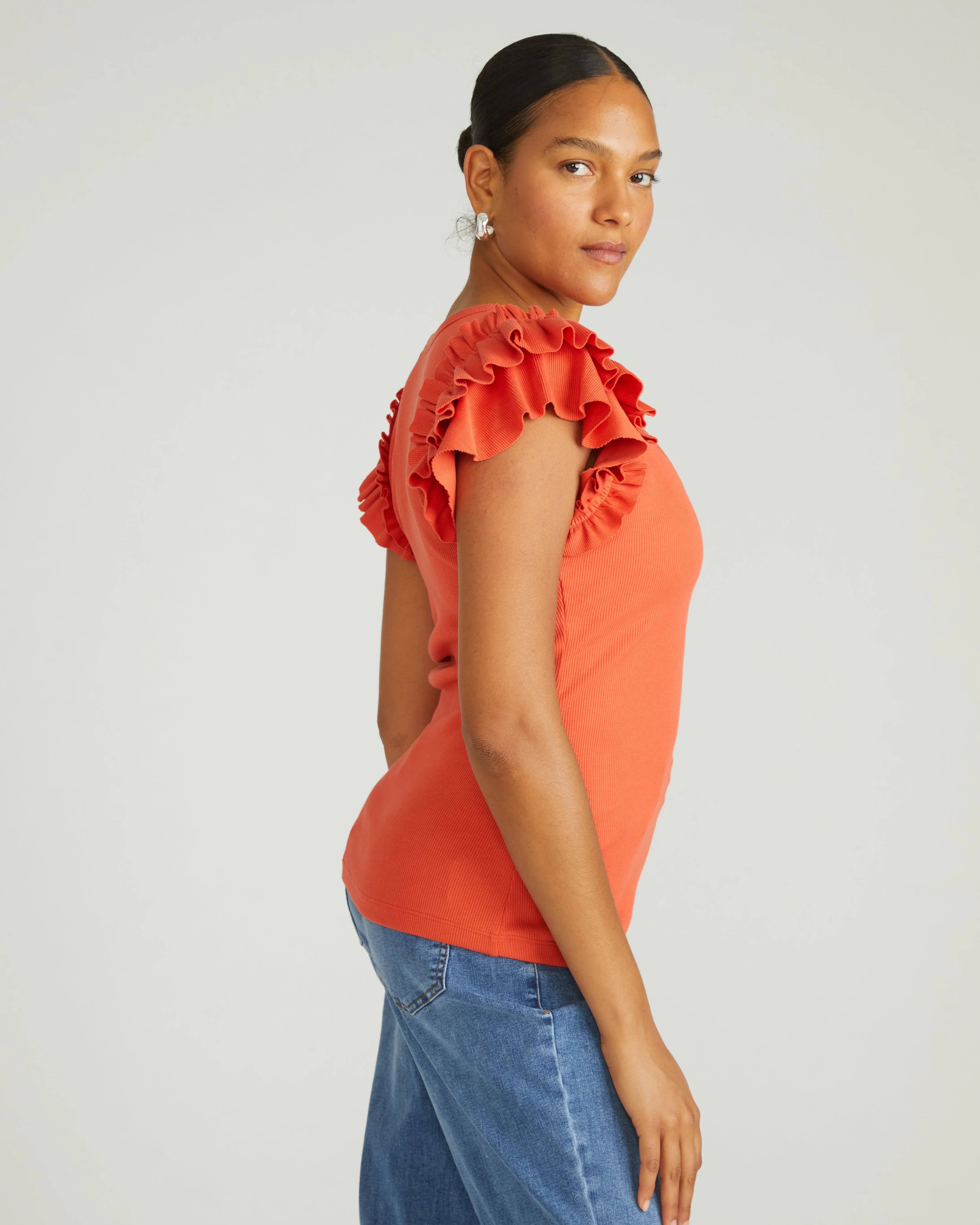 Magnolia Ribbed Top - Coral Reef sold by Universal Standard product image thumbnail 2
