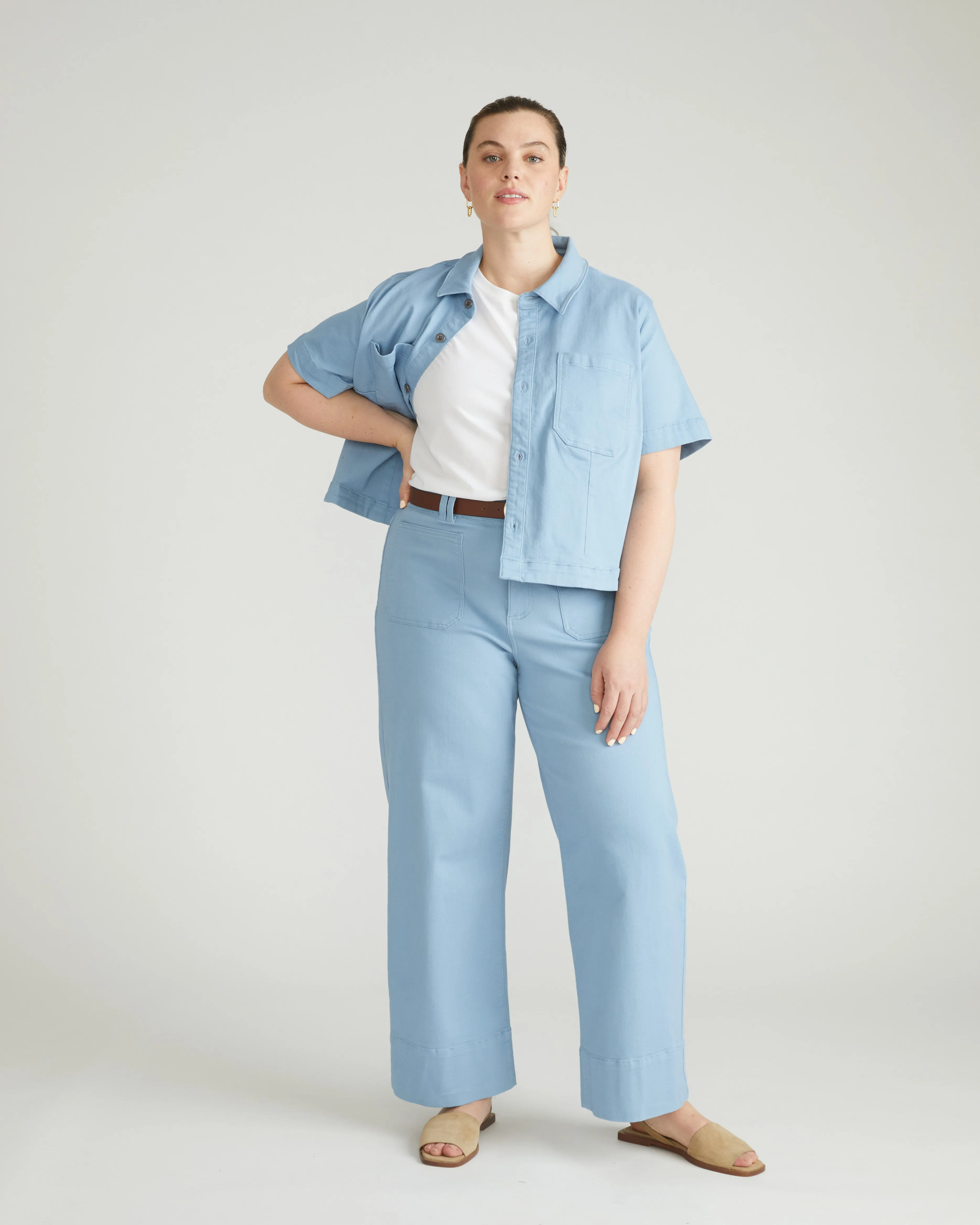 Claudia High Rise Stretch Jeans - Clear Sky sold by Universal Standard