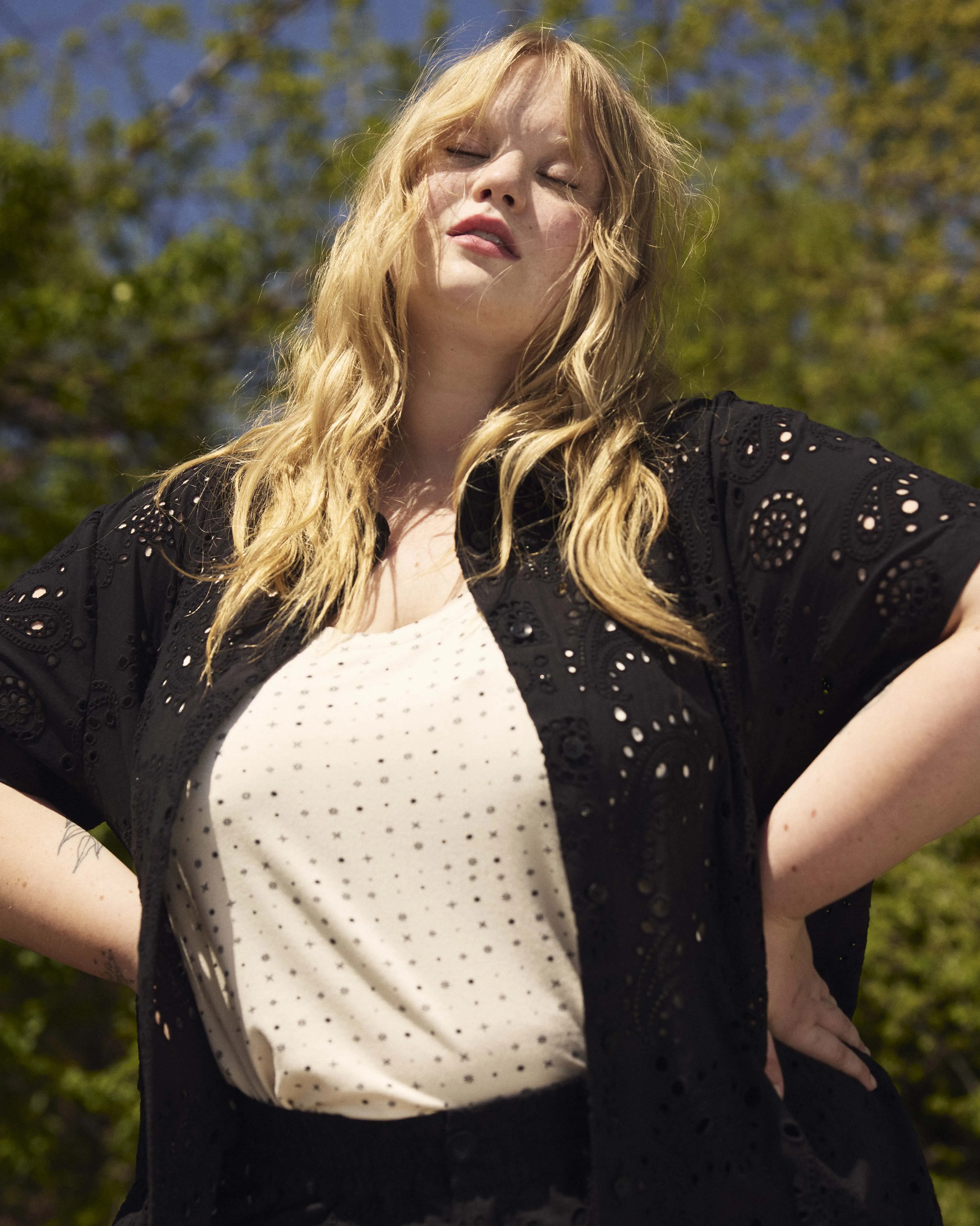 Hudson Liquid Jersey Tank - Galactic Print in Ecru sold by Universal Standard product image thumbnail 5