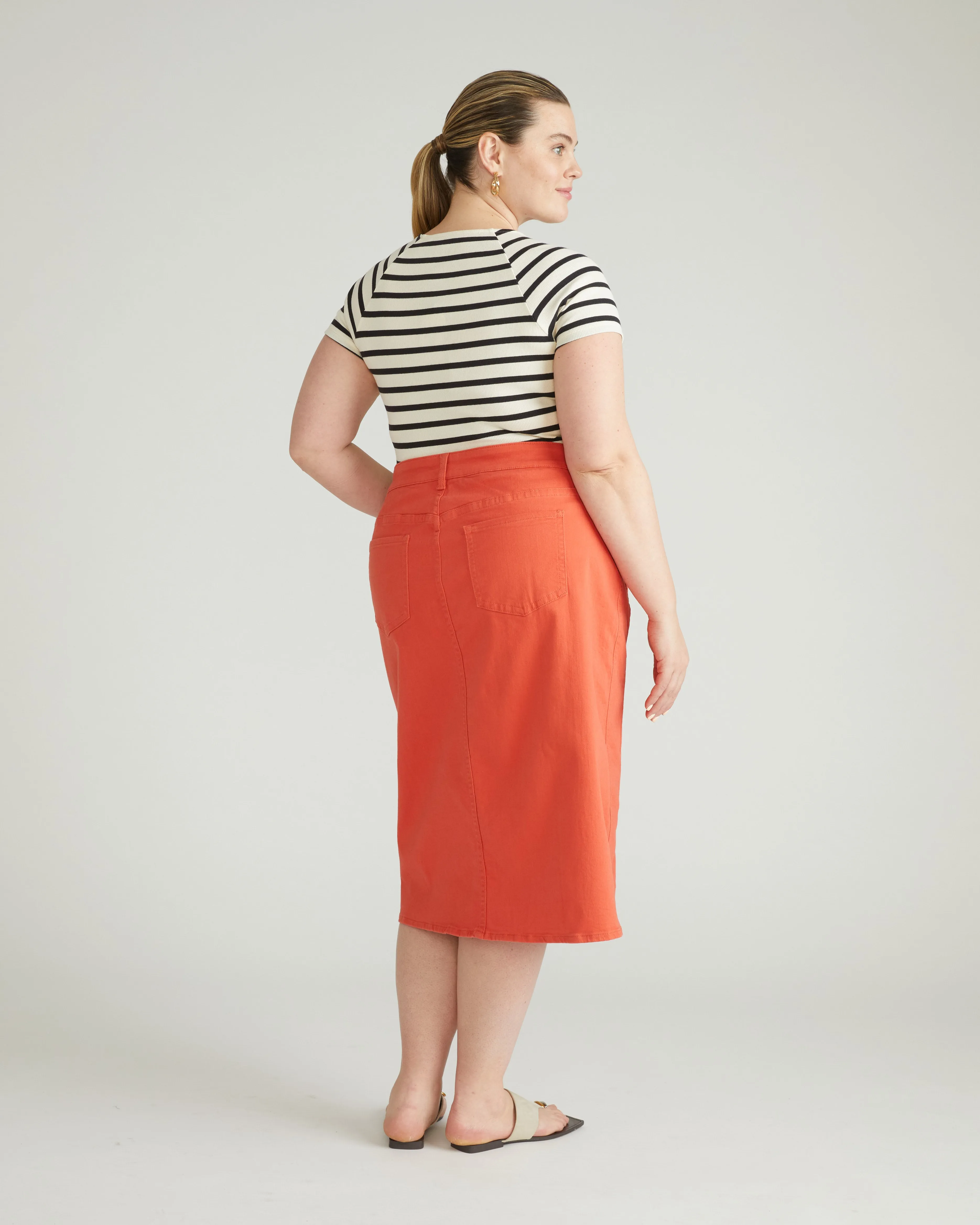 Dakota Denim Skirt - Coral Reef sold by Universal Standard product image thumbnail 3