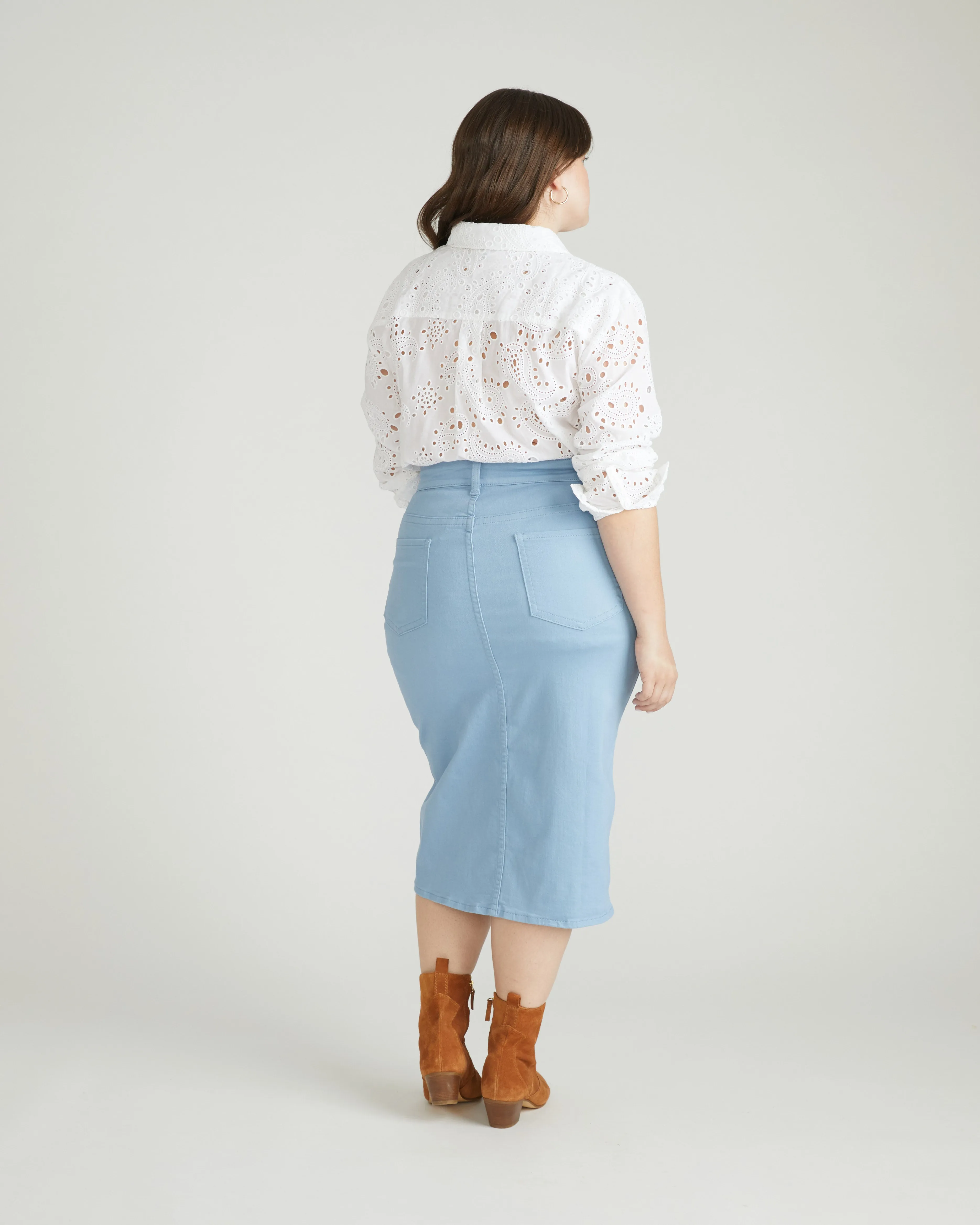 Dakota Denim Skirt - Clear Sky sold by Universal Standard product image thumbnail 4