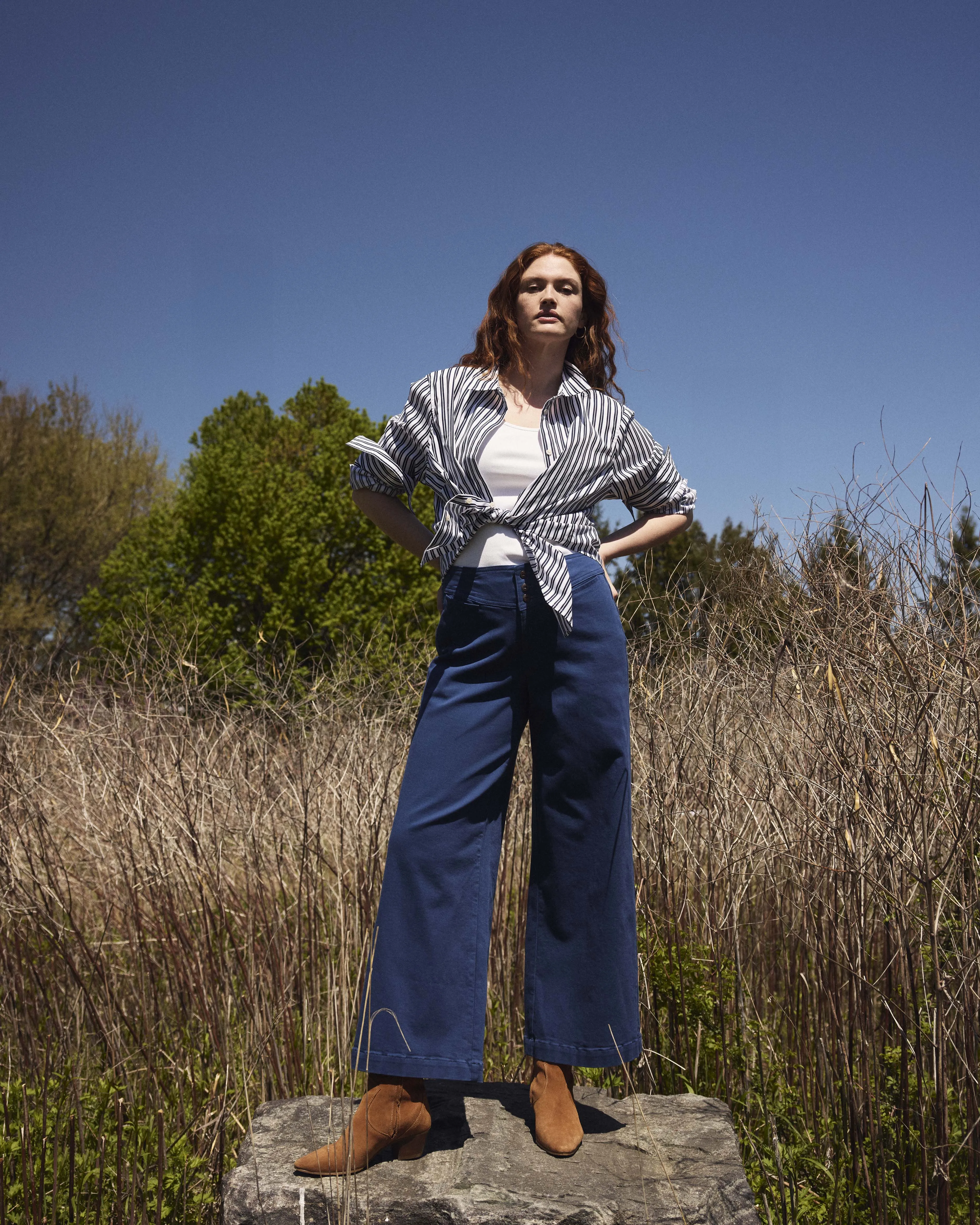 Charlie High Rise Sailor Jeans - French Blue sold by Universal Standard product image thumbnail 2