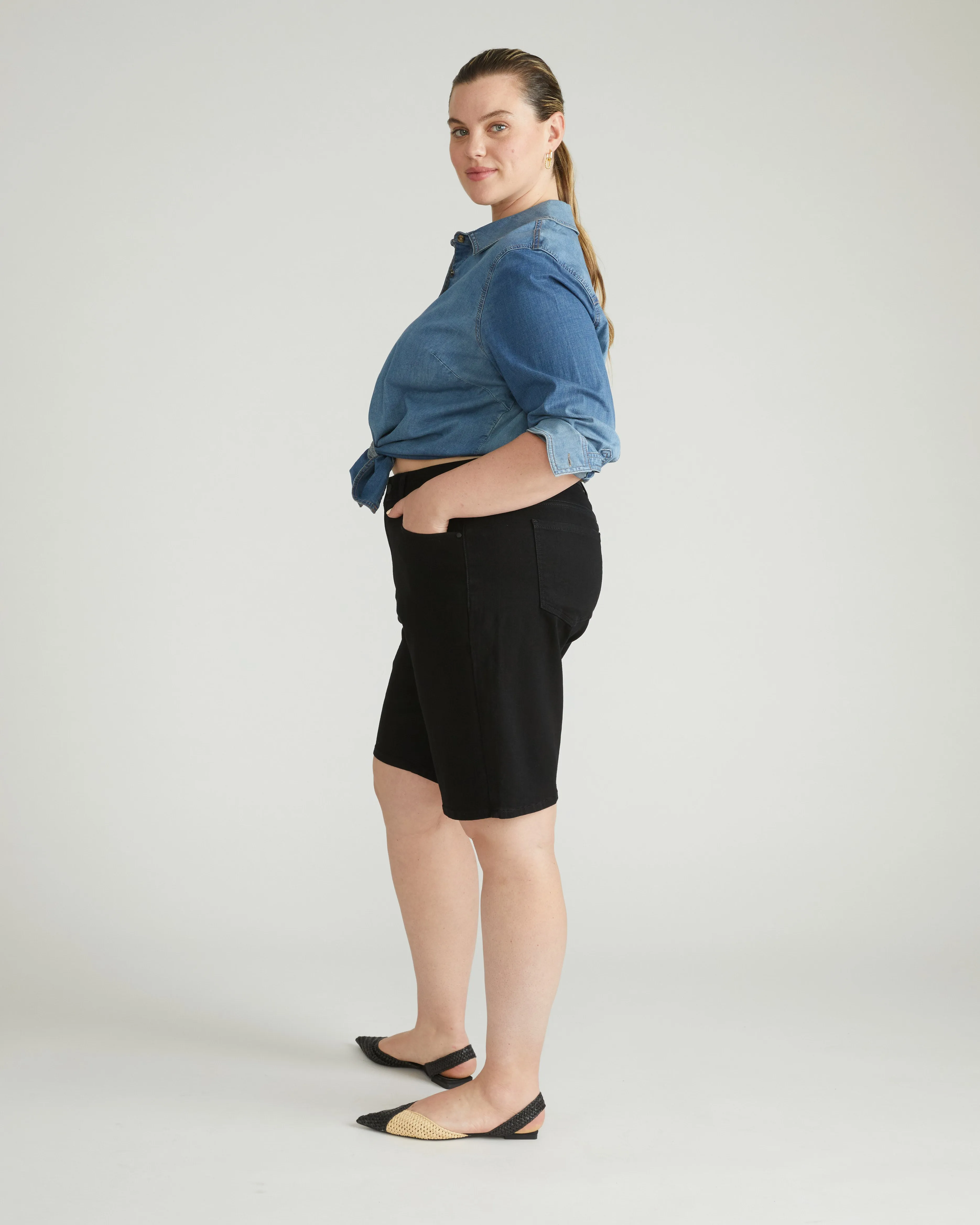 Bae Denim Shorts - Jet Black sold by Universal Standard product image thumbnail 2