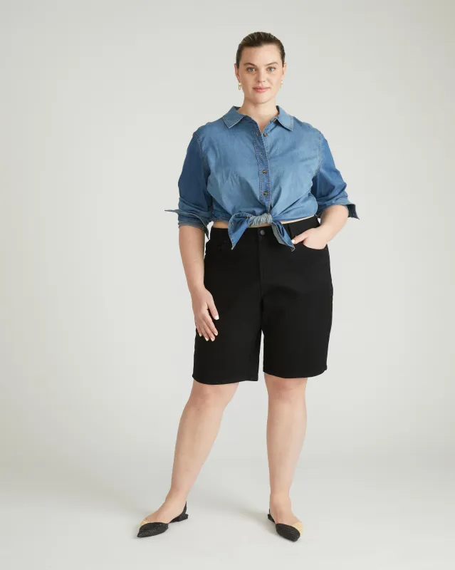 Bae Denim Shorts - Jet Black sold by Universal Standard