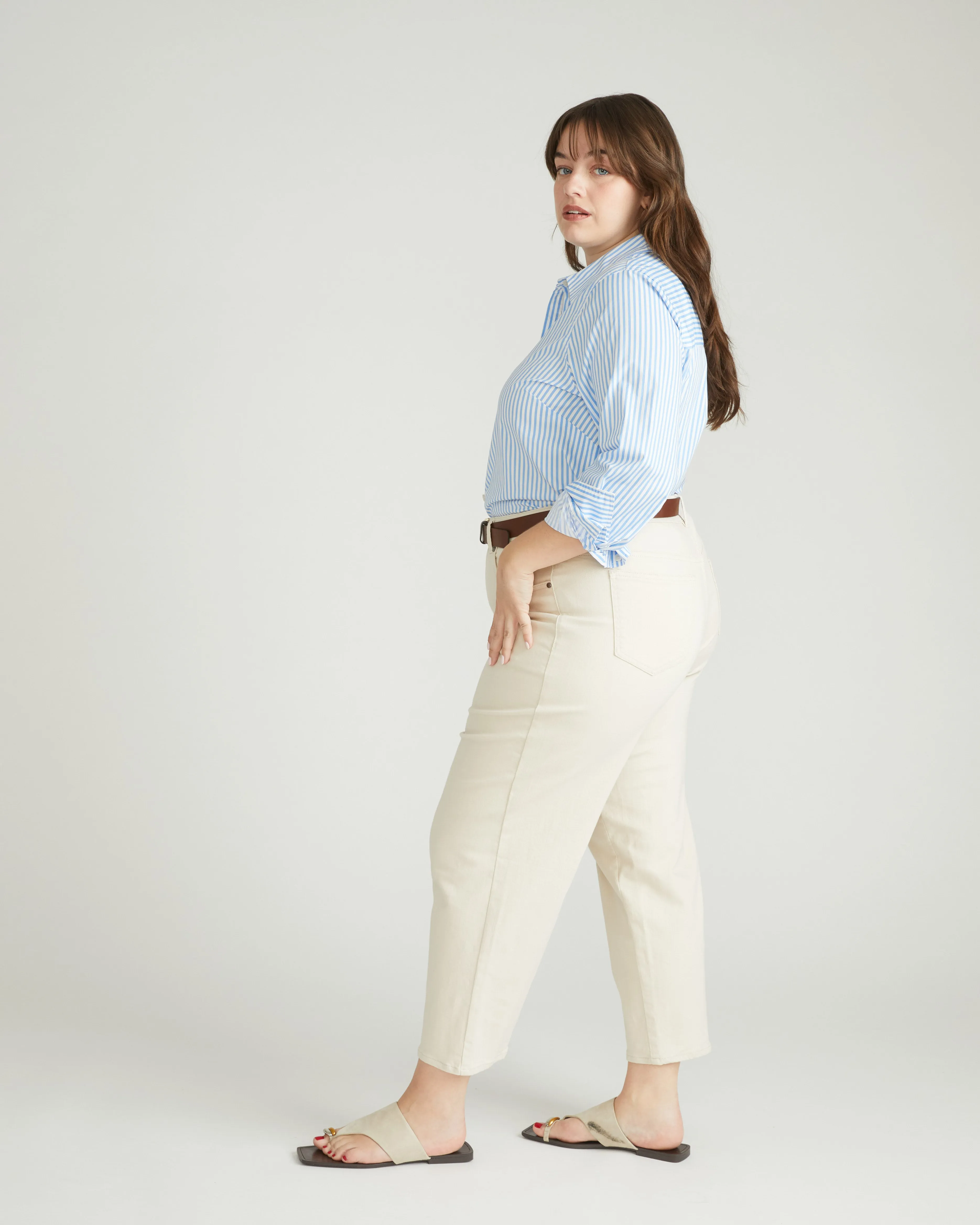 Bae Boyfriend Crop Jeans - Ecru sold by Universal Standard product image thumbnail 2