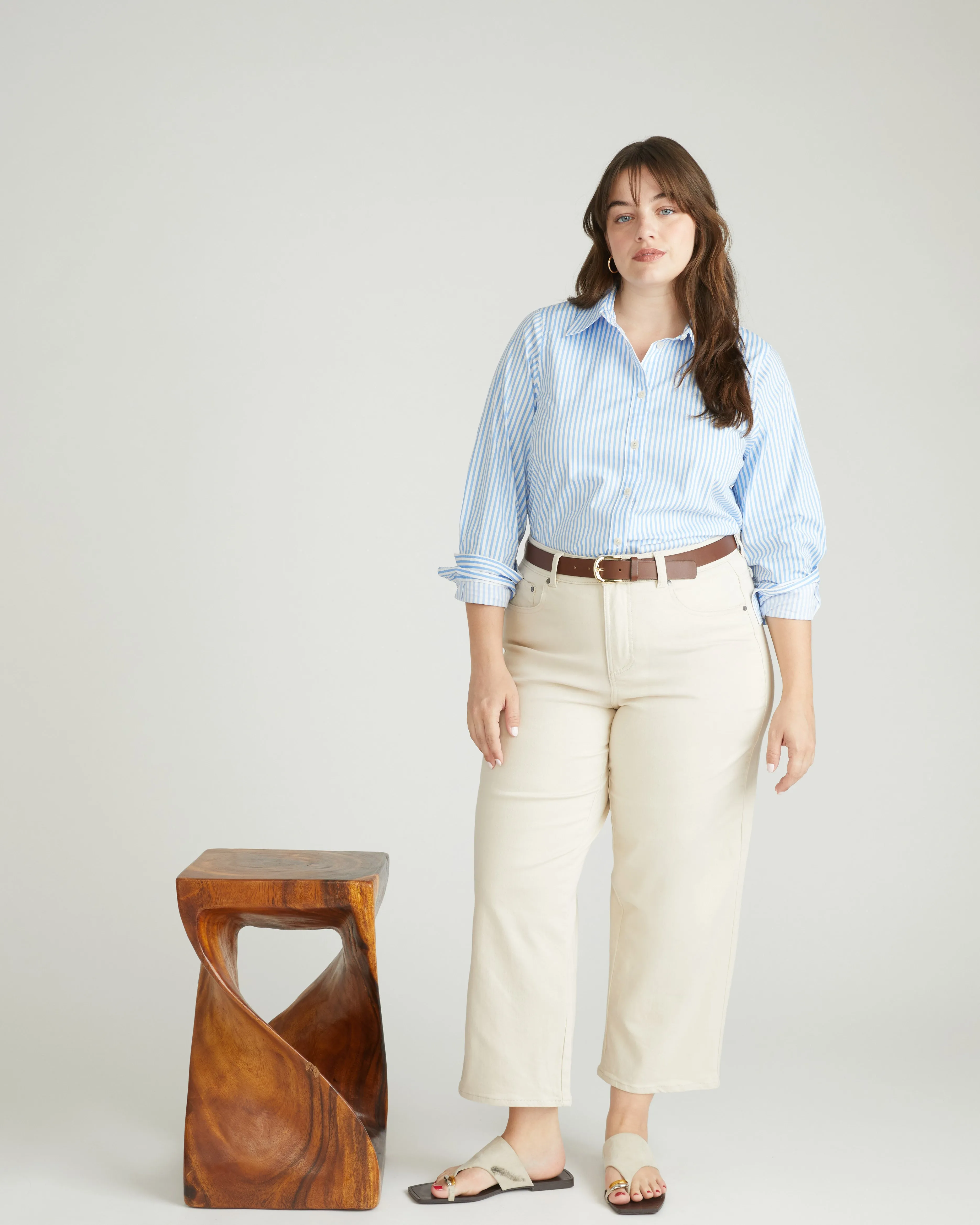 Bae Boyfriend Crop Jeans - Ecru sold by Universal Standard