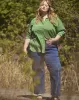 Cooling Stretch Cupro Artist Shirt - Clover sold by Universal Standard