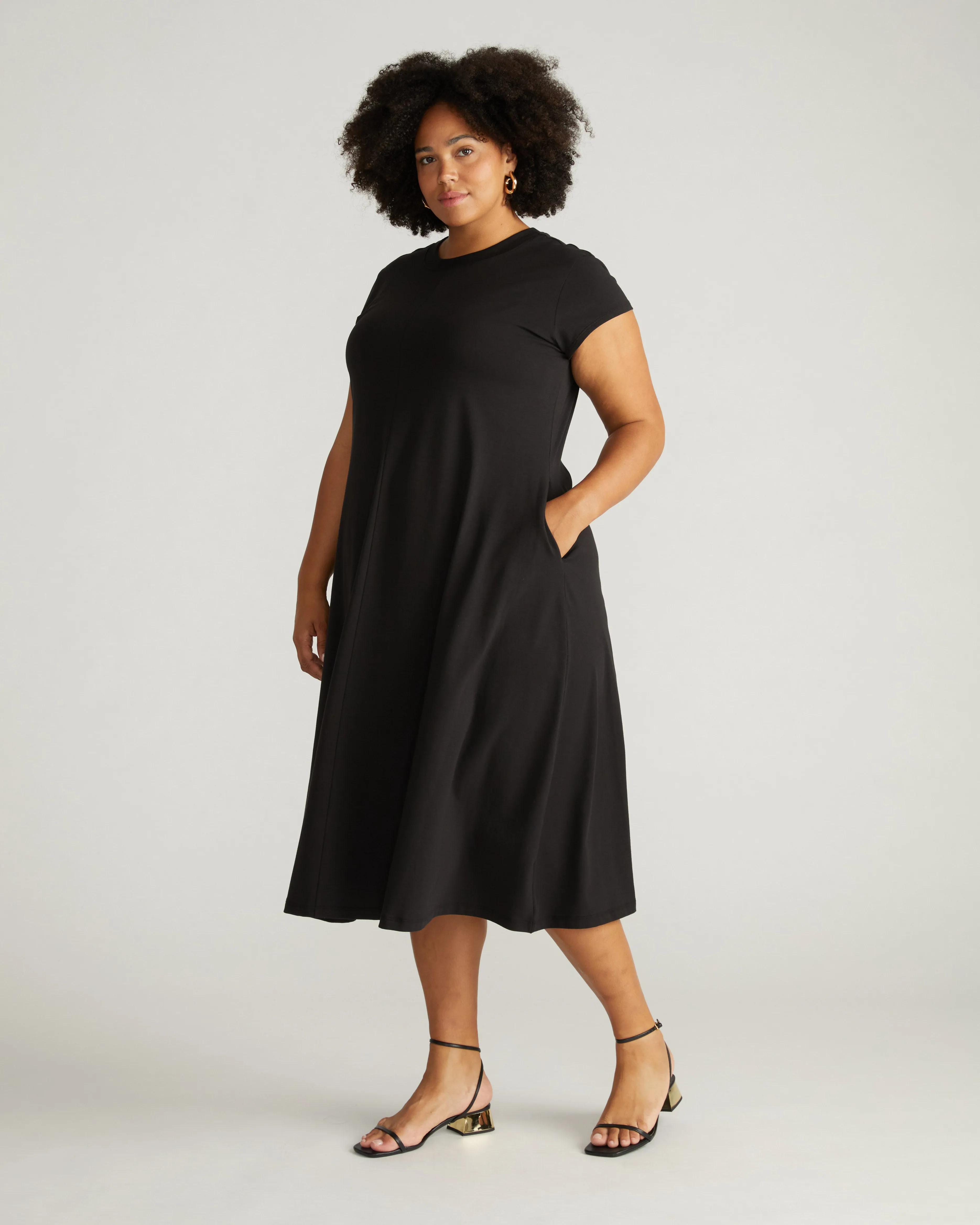 Easy Breezy T-Shirt Dress - Black sold by Universal Standard product image thumbnail 4
