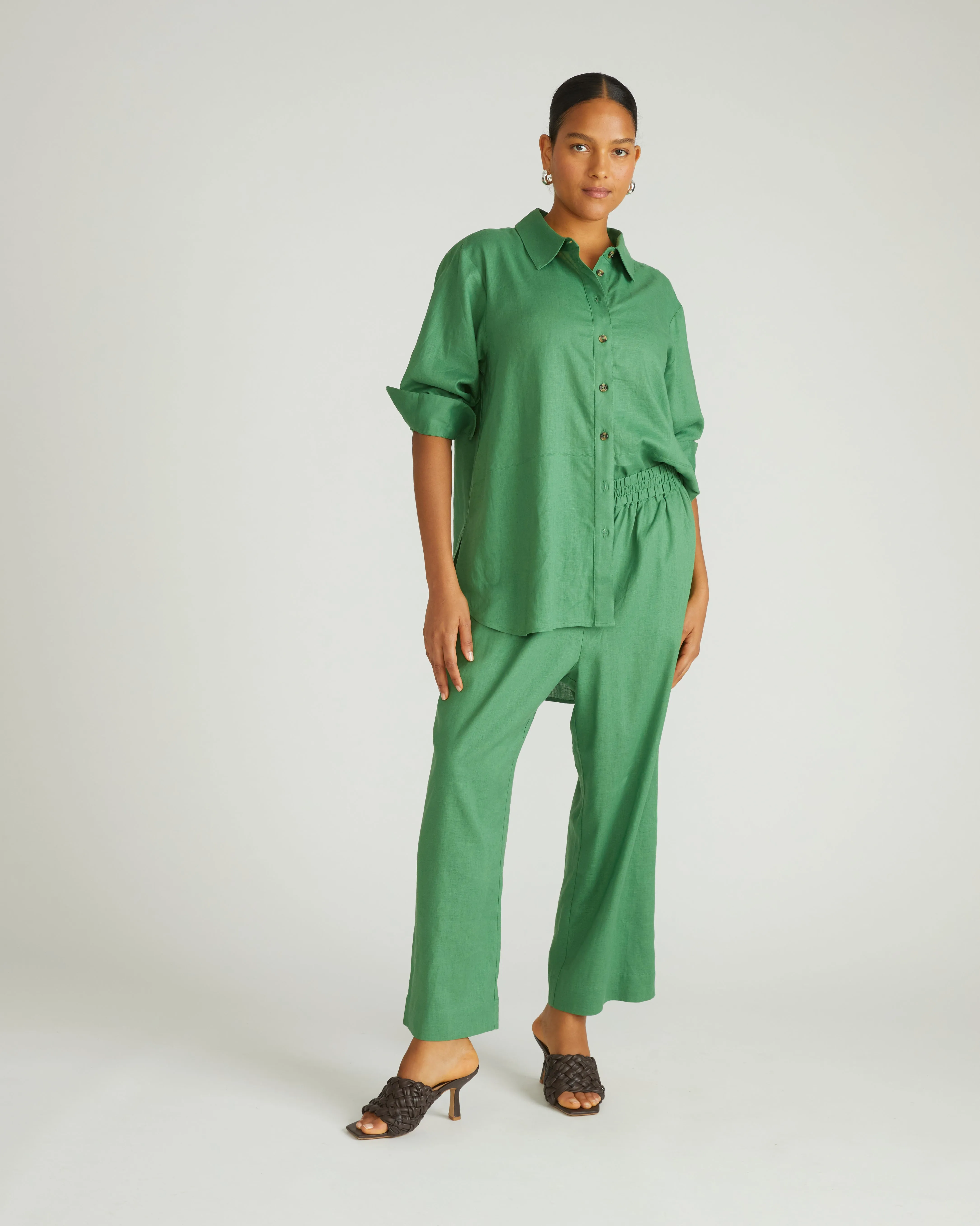 Iris Linen Easy Pull-On Pants - Clover sold by Universal Standard product image thumbnail 4