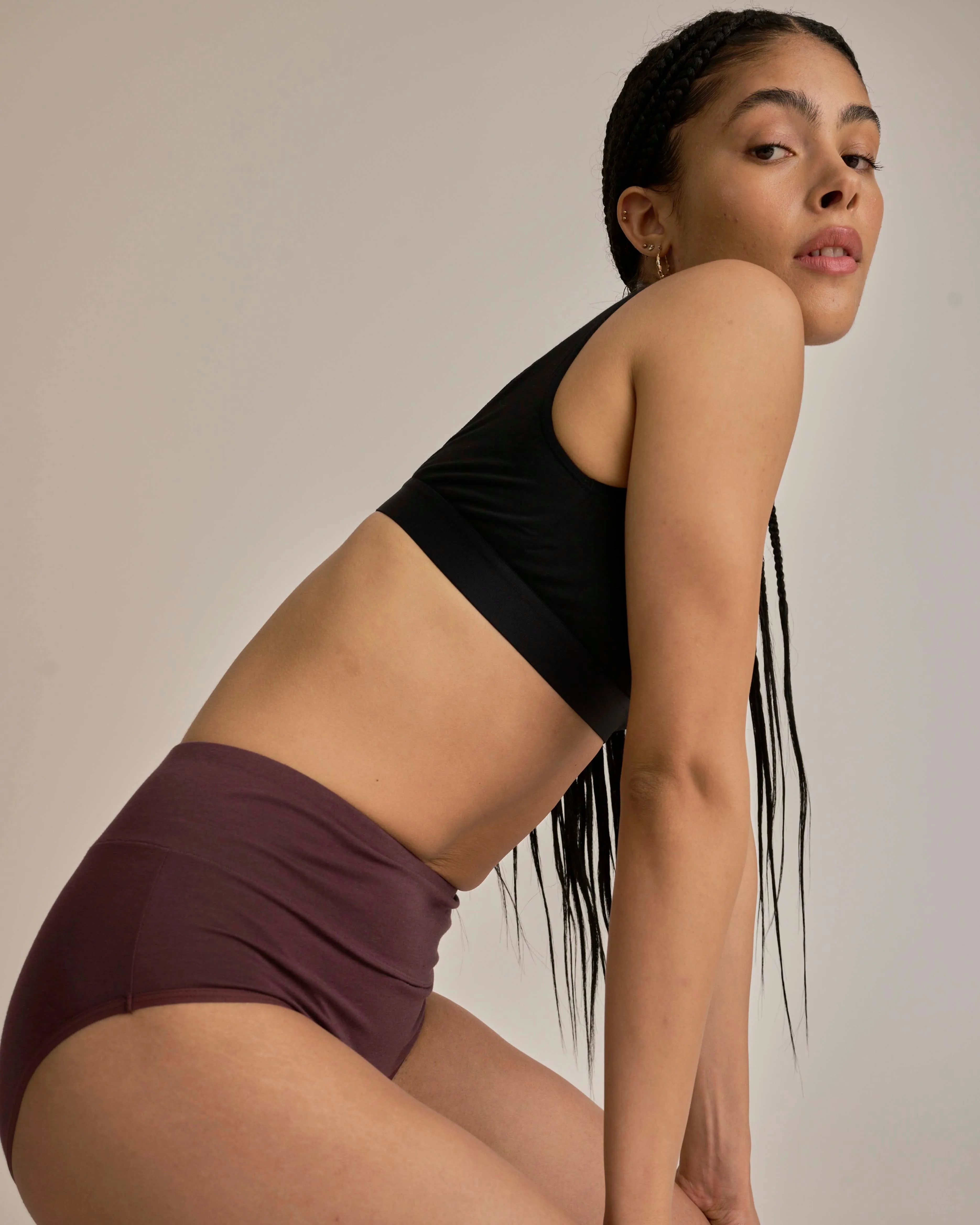 UltimateS Full Coverage High Rise Brief - Cassis sold by Universal Standard product image thumbnail 3