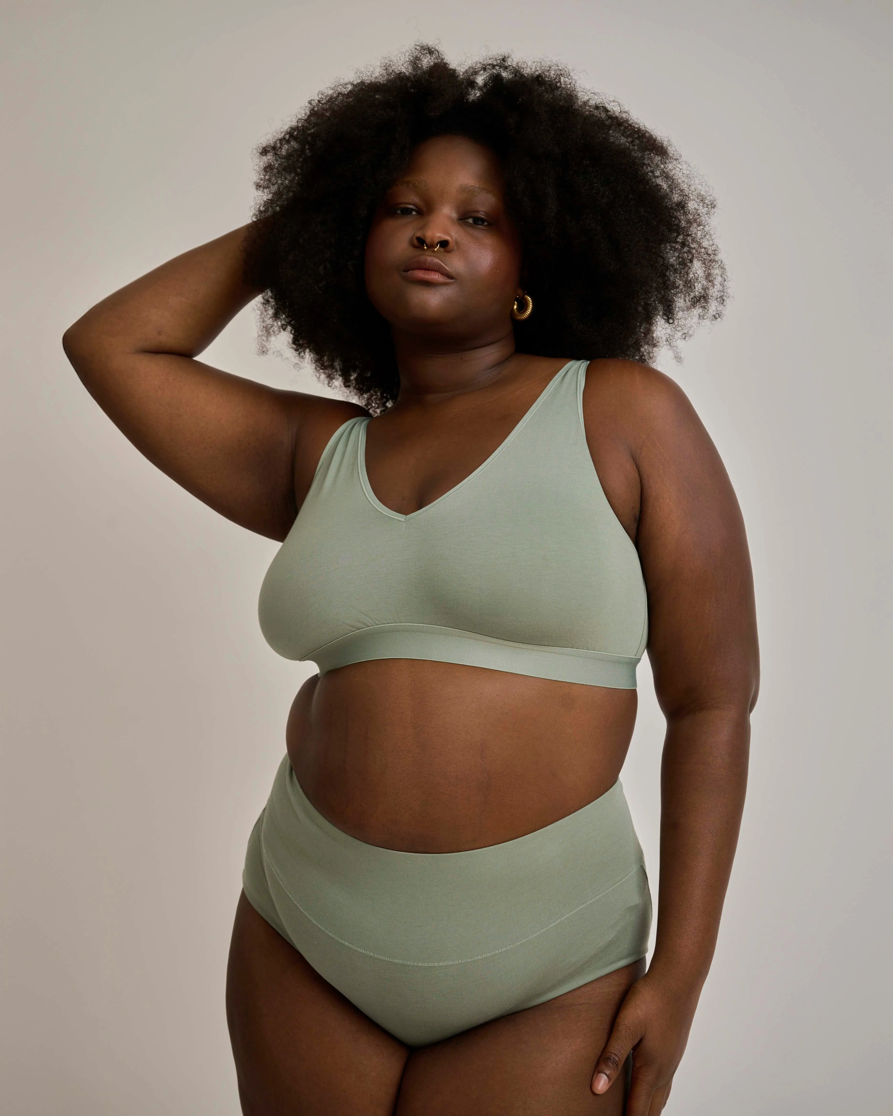 UltimateS Full Coverage High Rise Brief - Sage sold by Universal Standard product image thumbnail 5