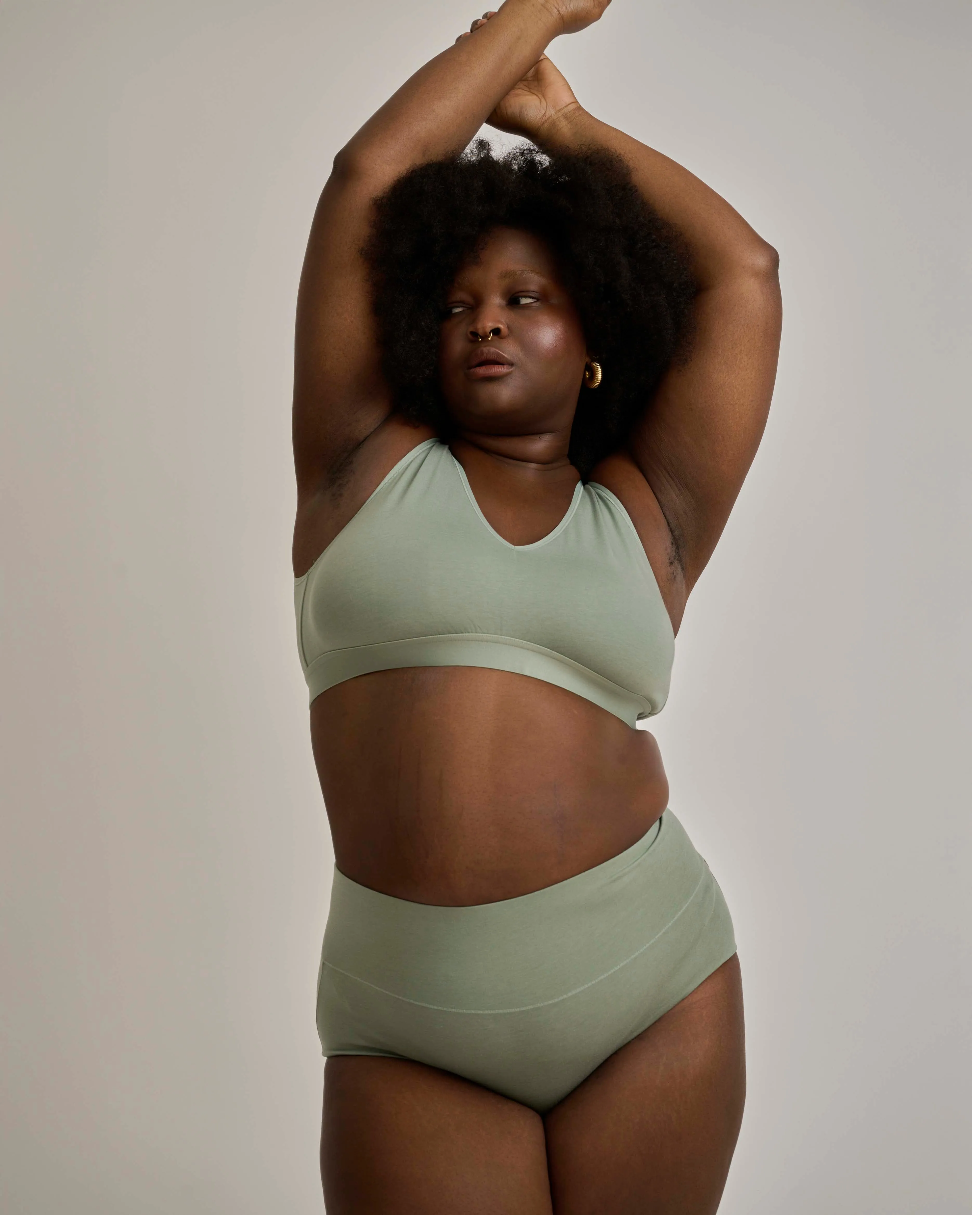 UltimateS Full Coverage High Rise Brief - Sage sold by Universal Standard product image thumbnail 2