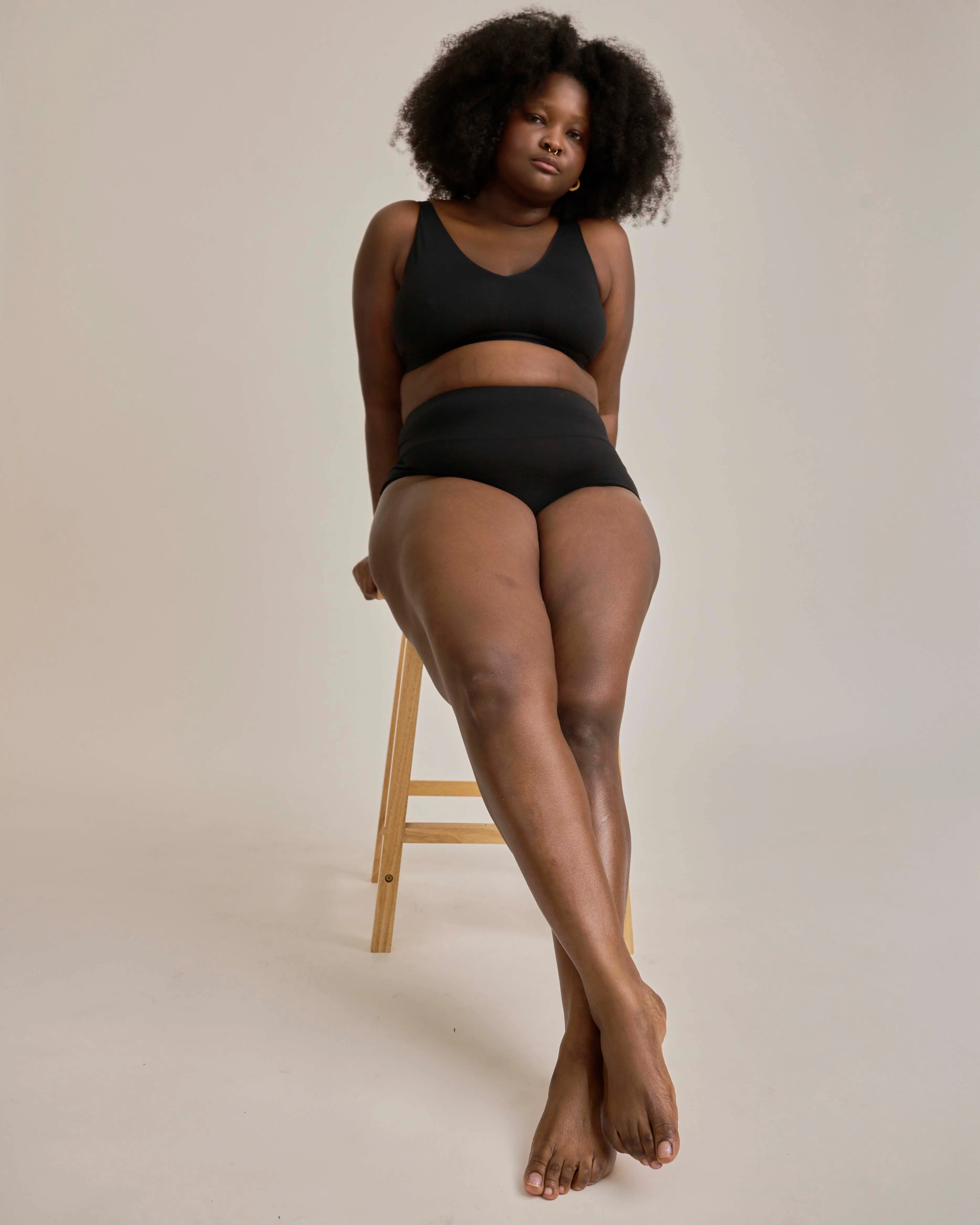 UltimateS Super Full Coverage High Rise Brief - Black sold by Universal Standard