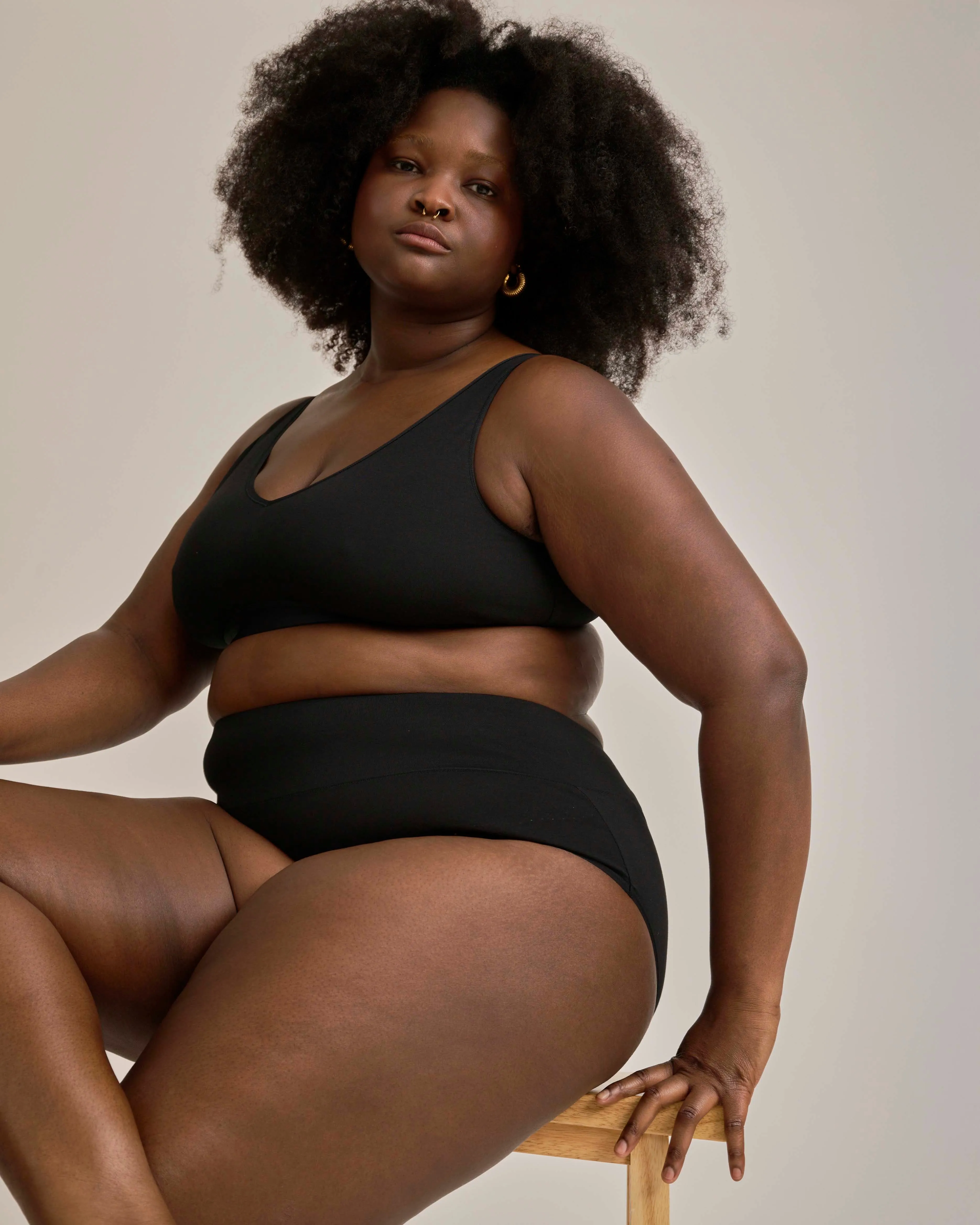 UltimateS Super Full Coverage High Rise Brief - Black sold by Universal Standard product image thumbnail 5