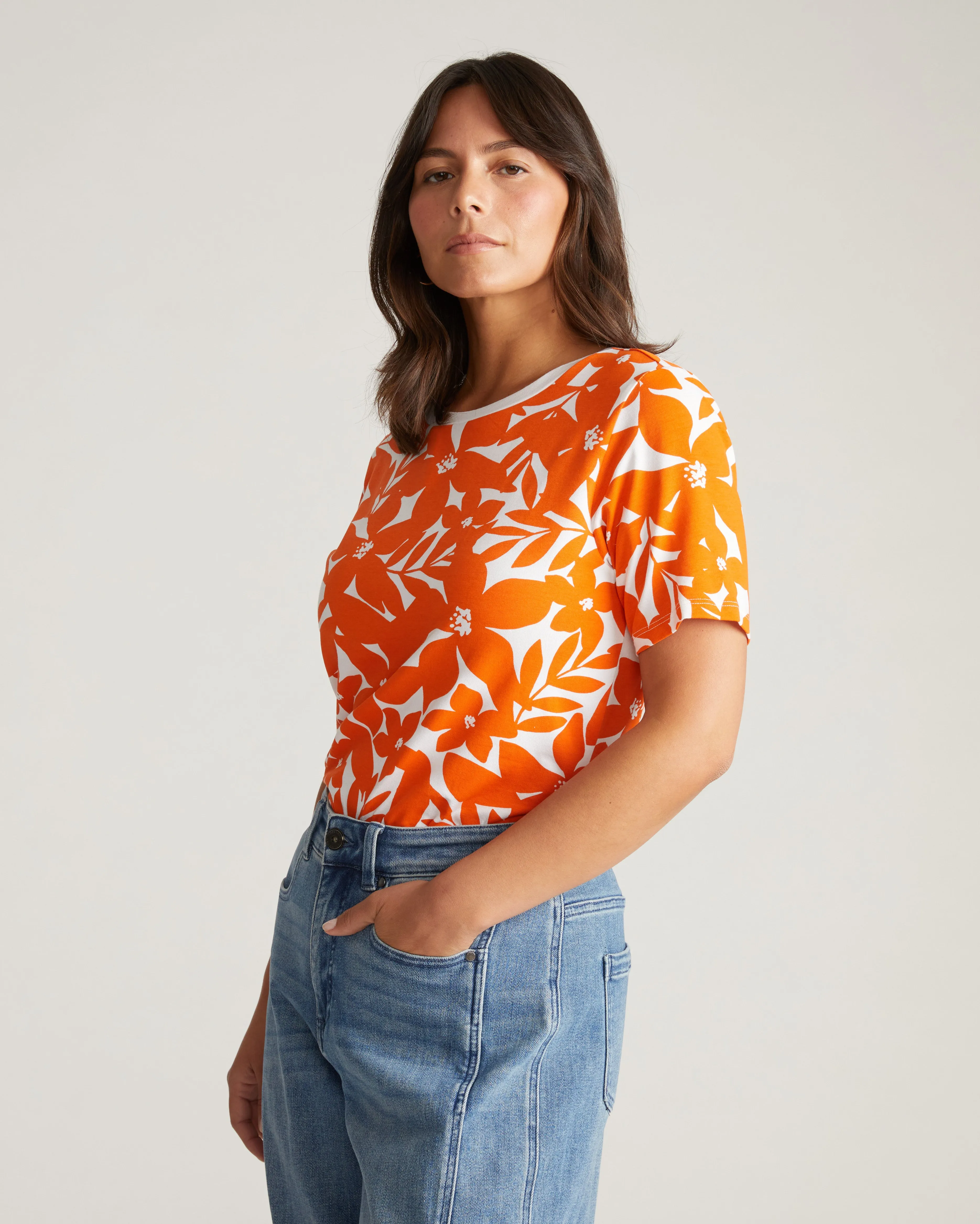 Tee Rex - Petal Palette Print in Arancia sold by Universal Standard product image thumbnail 2