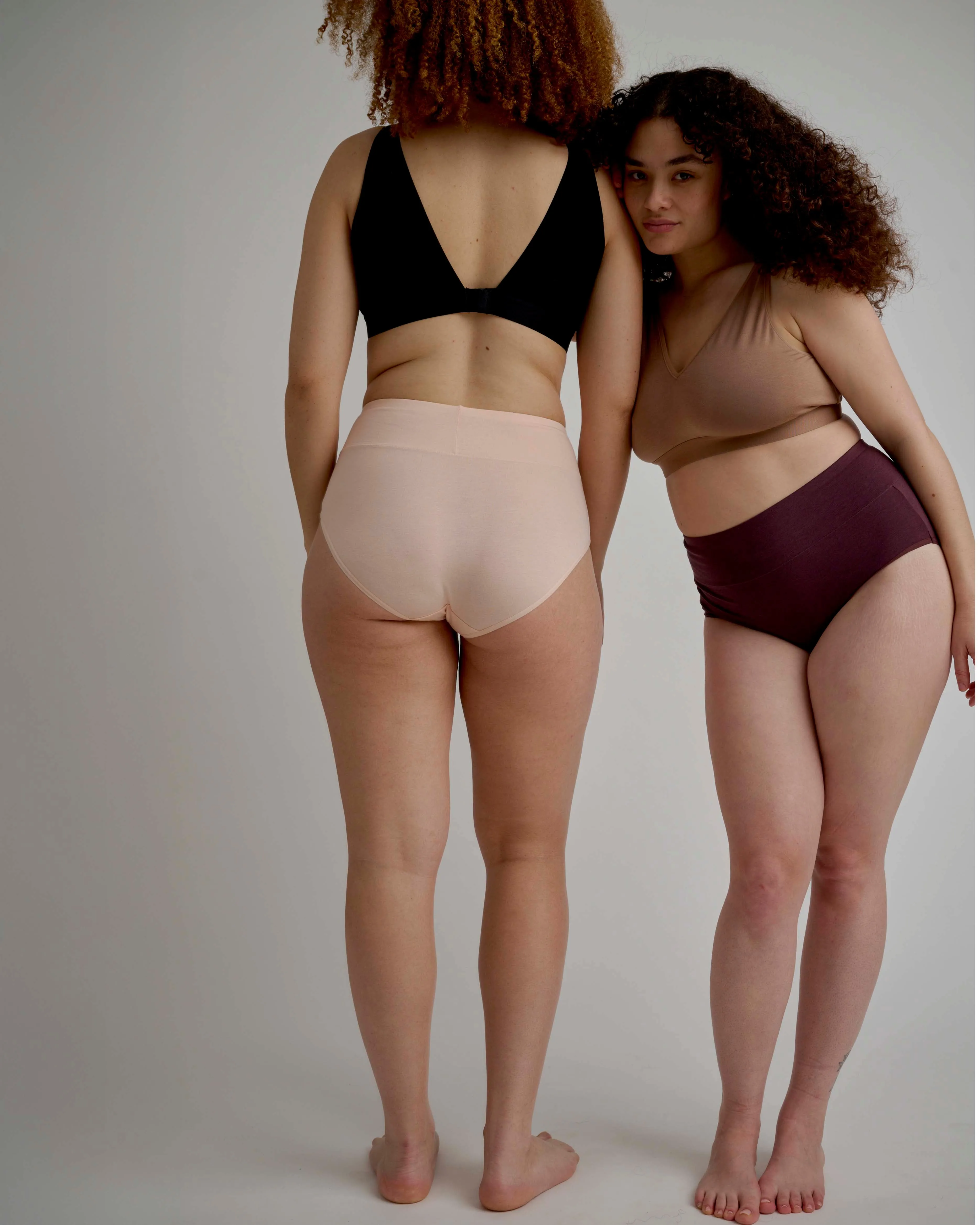 UltimateS 2-Pack Full Coverage High Rise Brief - Cassis/Peach sold by Universal Standard product image thumbnail 3
