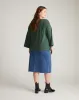 Montauk Breton Stripe Bell Sleeve Top - Solid Conifer sold by Universal Standard