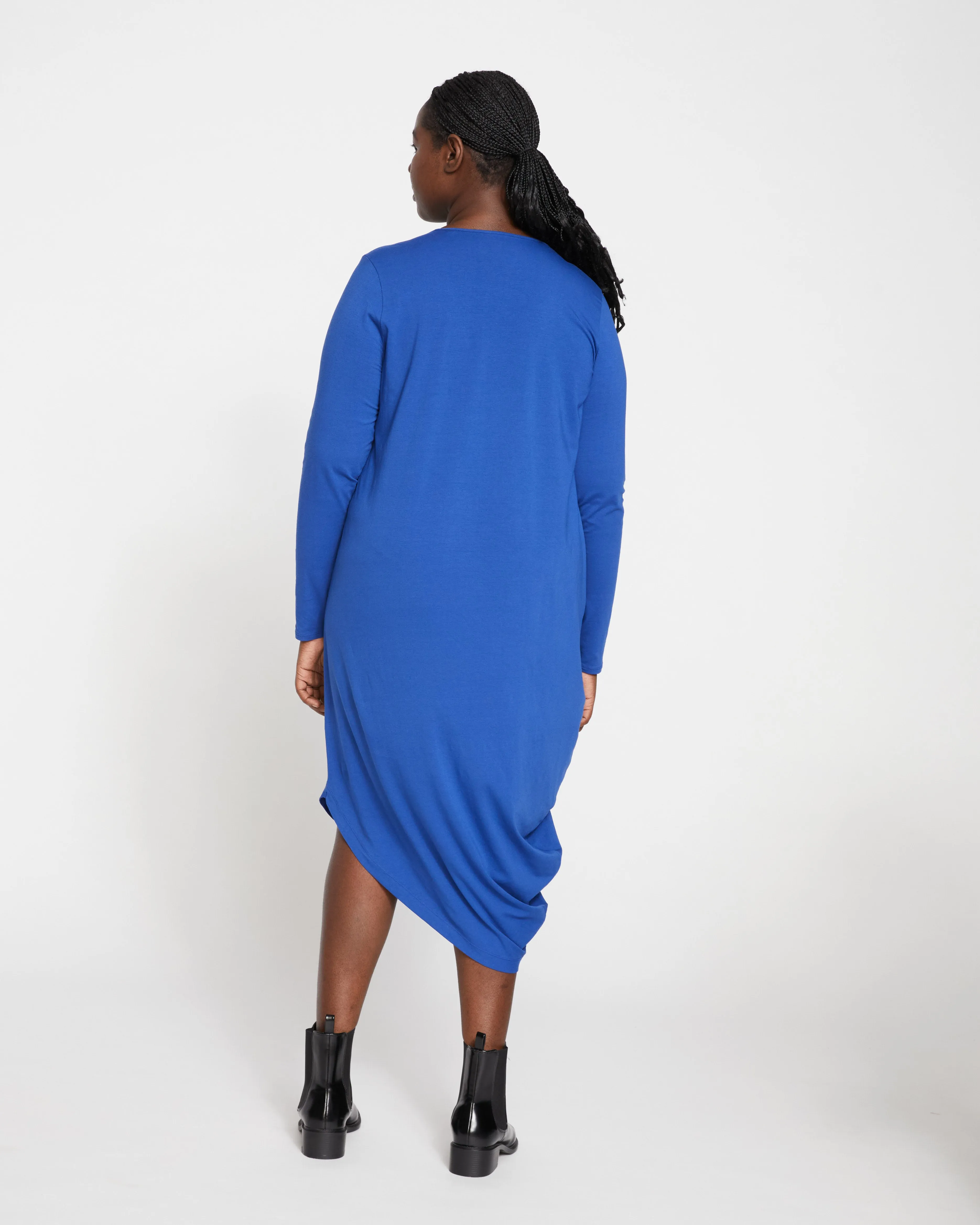 Iconic Long Sleeve V-Neck Geneva Dress - Lapis sold by Universal Standard product image thumbnail 4
