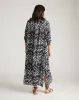 Nailah Button Down Tunic - Indigo Waterfall Print sold by Universal Standard
