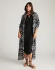 Nailah Button Down Tunic - Indigo Waterfall Print sold by Universal Standard