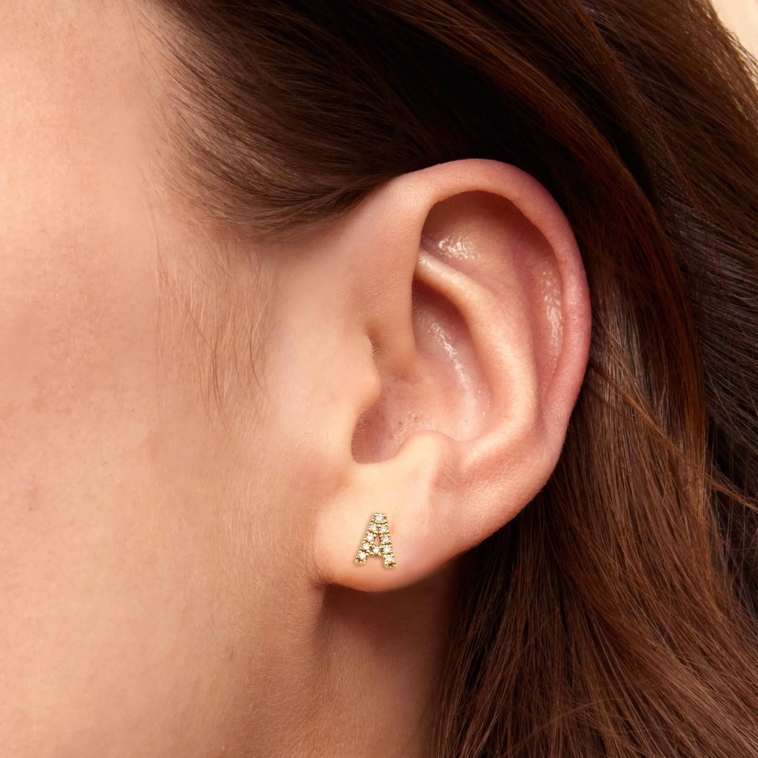 Luxe Letter Diamond Initial Single Stud sold by Universal Standard product image thumbnail 2