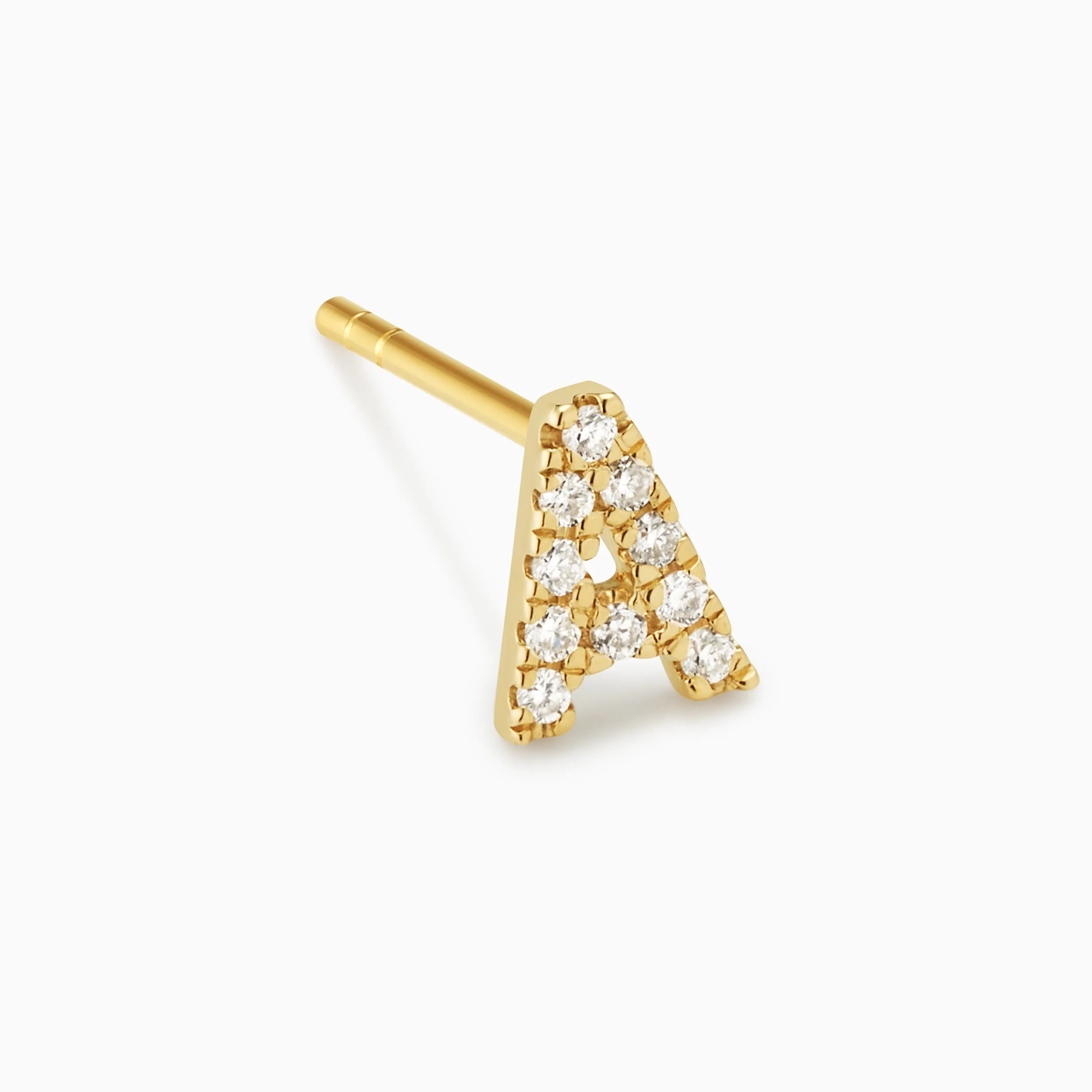 Luxe Letter Diamond Initial Single Stud sold by Universal Standard product image thumbnail 3