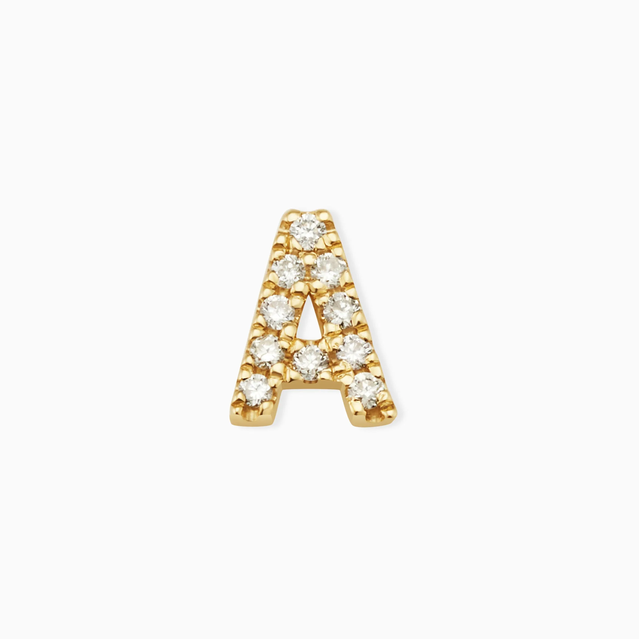 Luxe Letter Diamond Initial Single Stud sold by Universal Standard