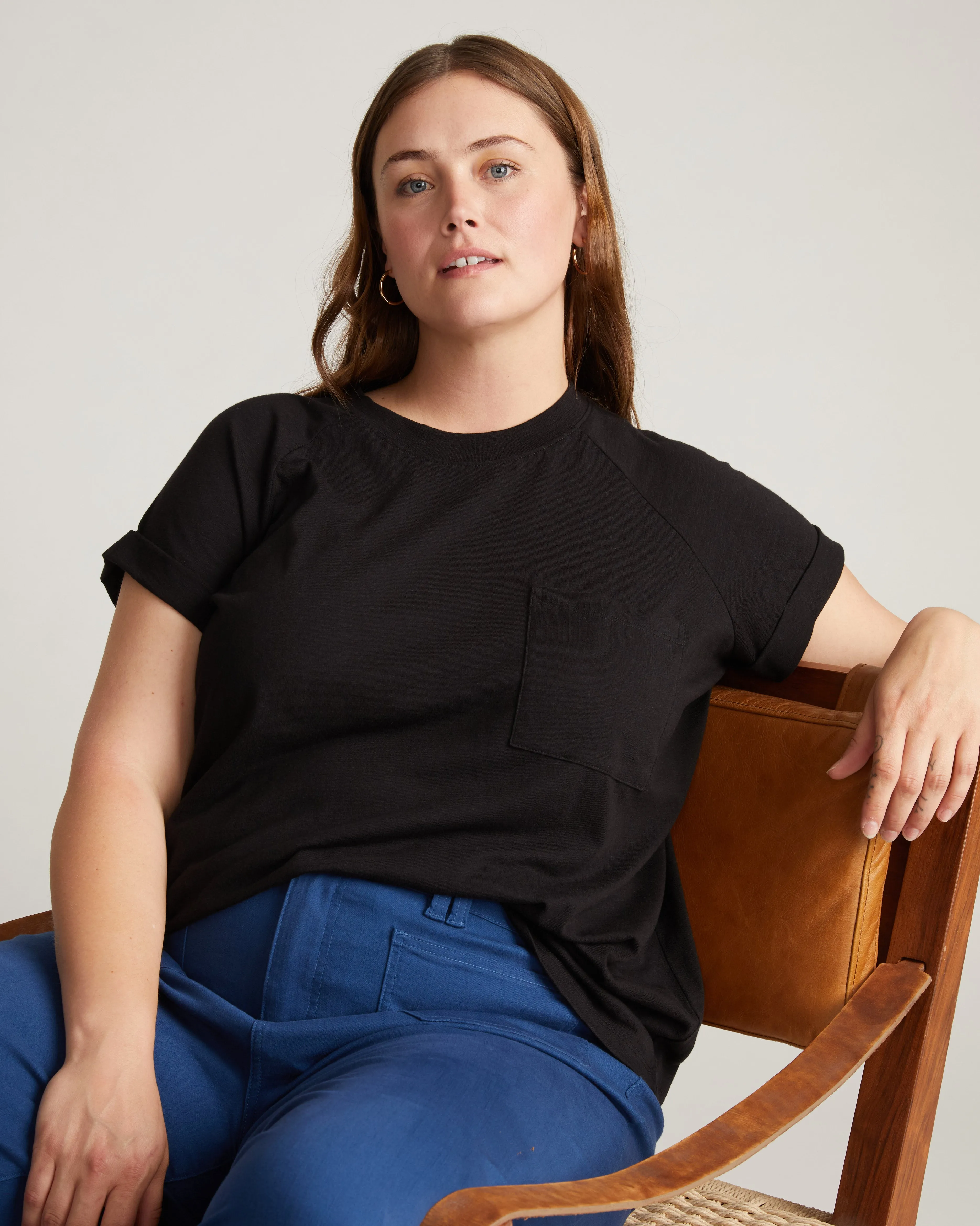 Light-As-Air Boy Tee - Black sold by Universal Standard