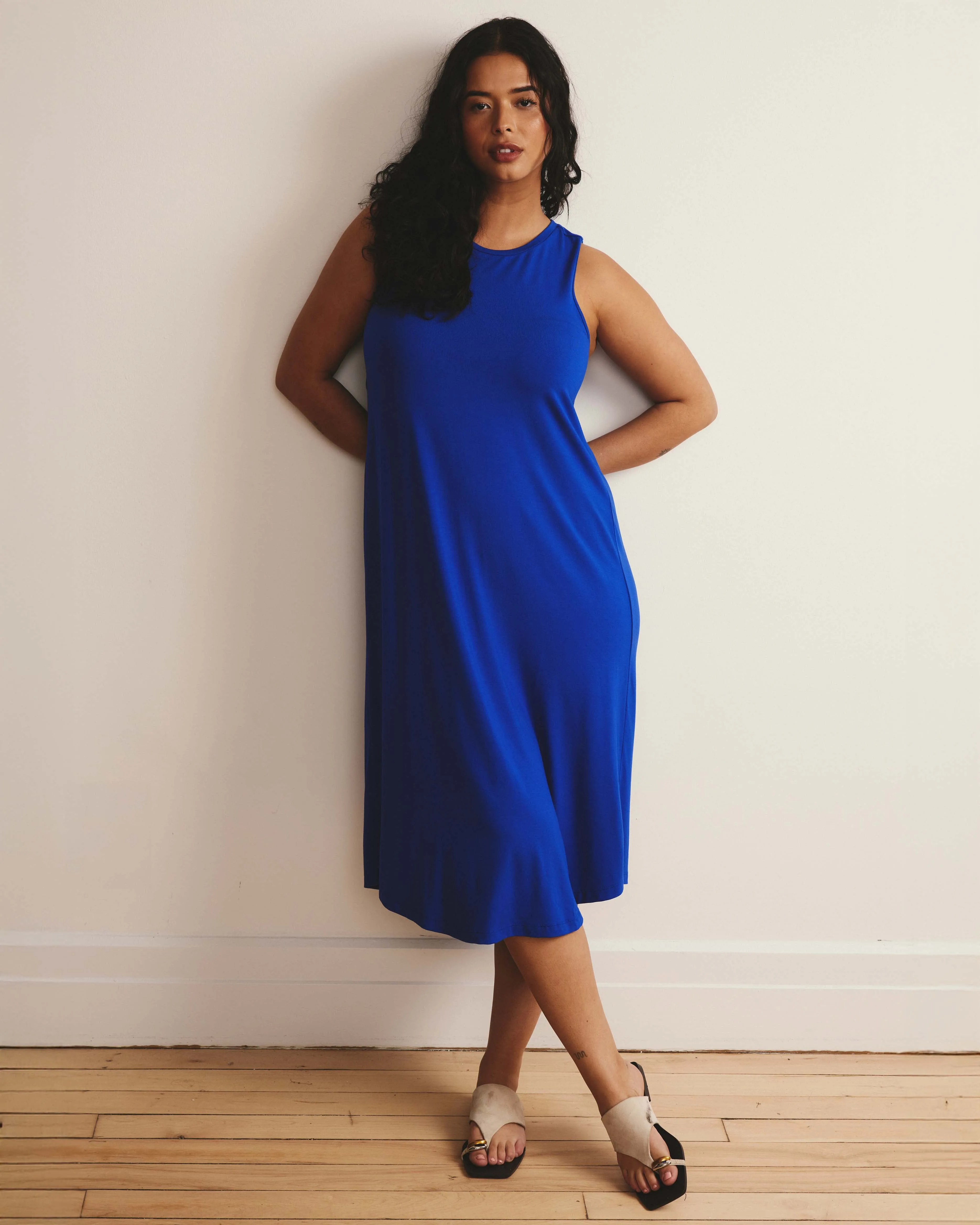 Pearl Divine Jersey Dress - Ultramarine sold by Universal Standard