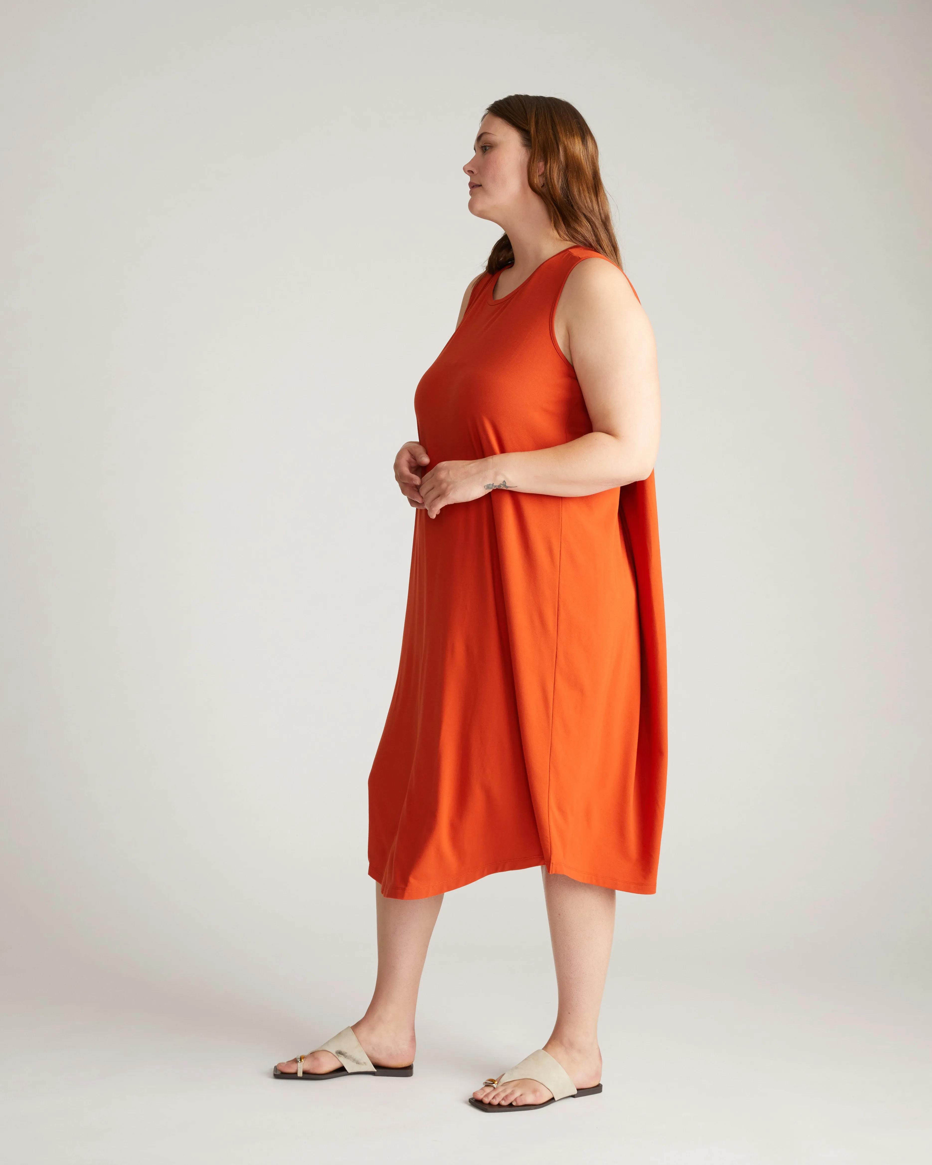 Pearl Divine Jersey Dress - Warm Russet sold by Universal Standard product image thumbnail 4