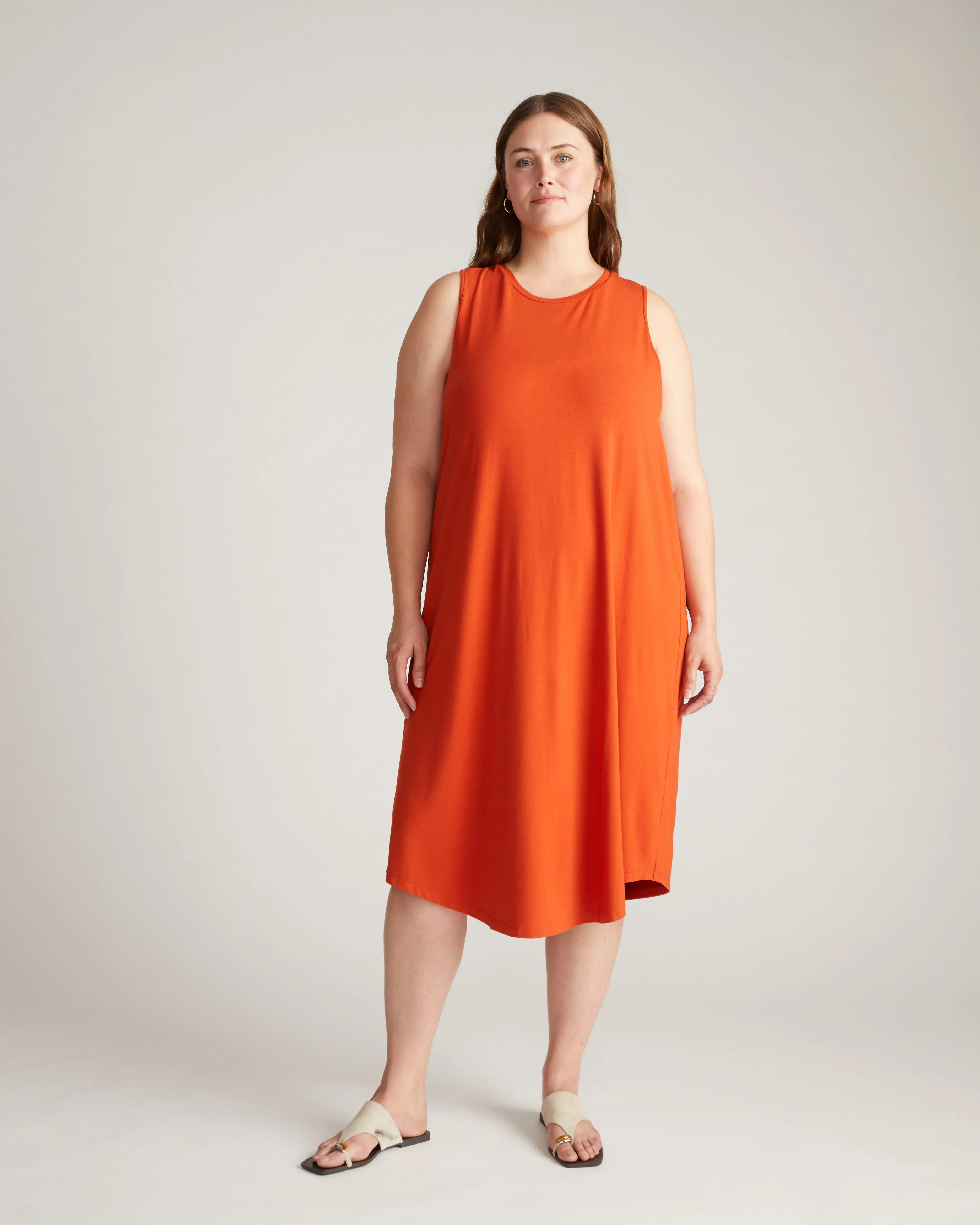 Pearl Divine Jersey Dress - Warm Russet sold by Universal Standard product image thumbnail 3