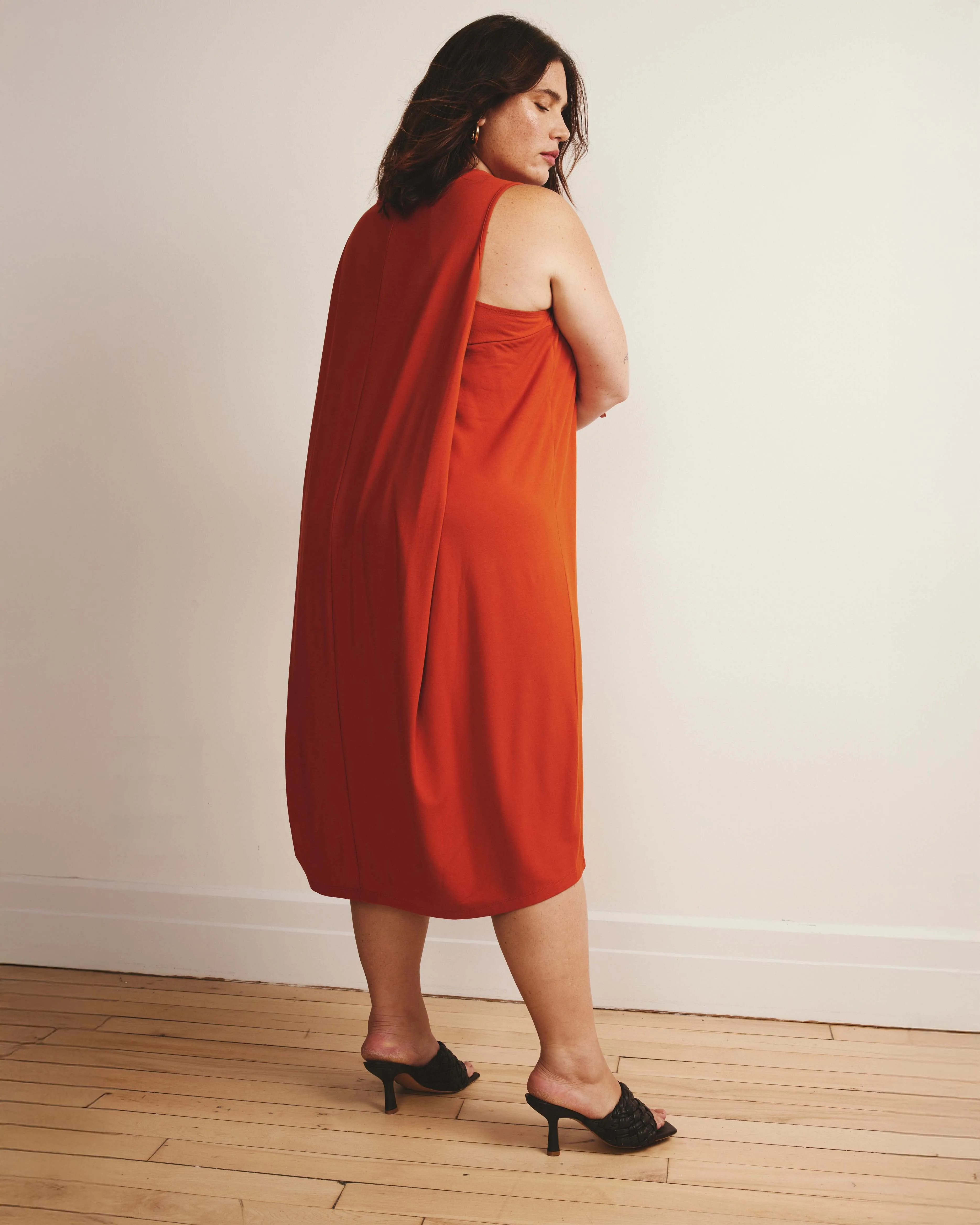 Pearl Divine Jersey Dress - Warm Russet sold by Universal Standard