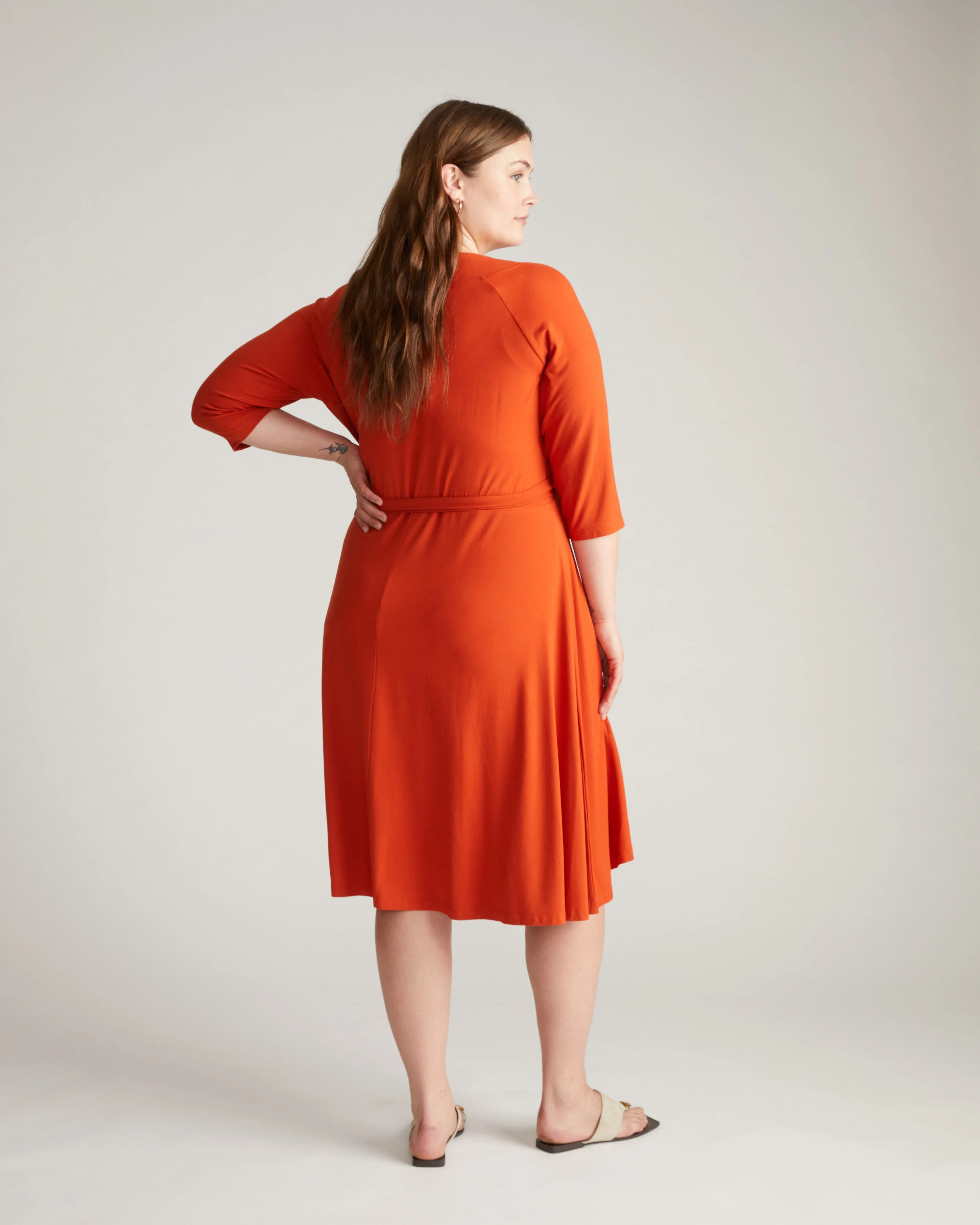 The Divine Jersey Wrap Dress - Warm Russet sold by Universal Standard product image thumbnail 3
