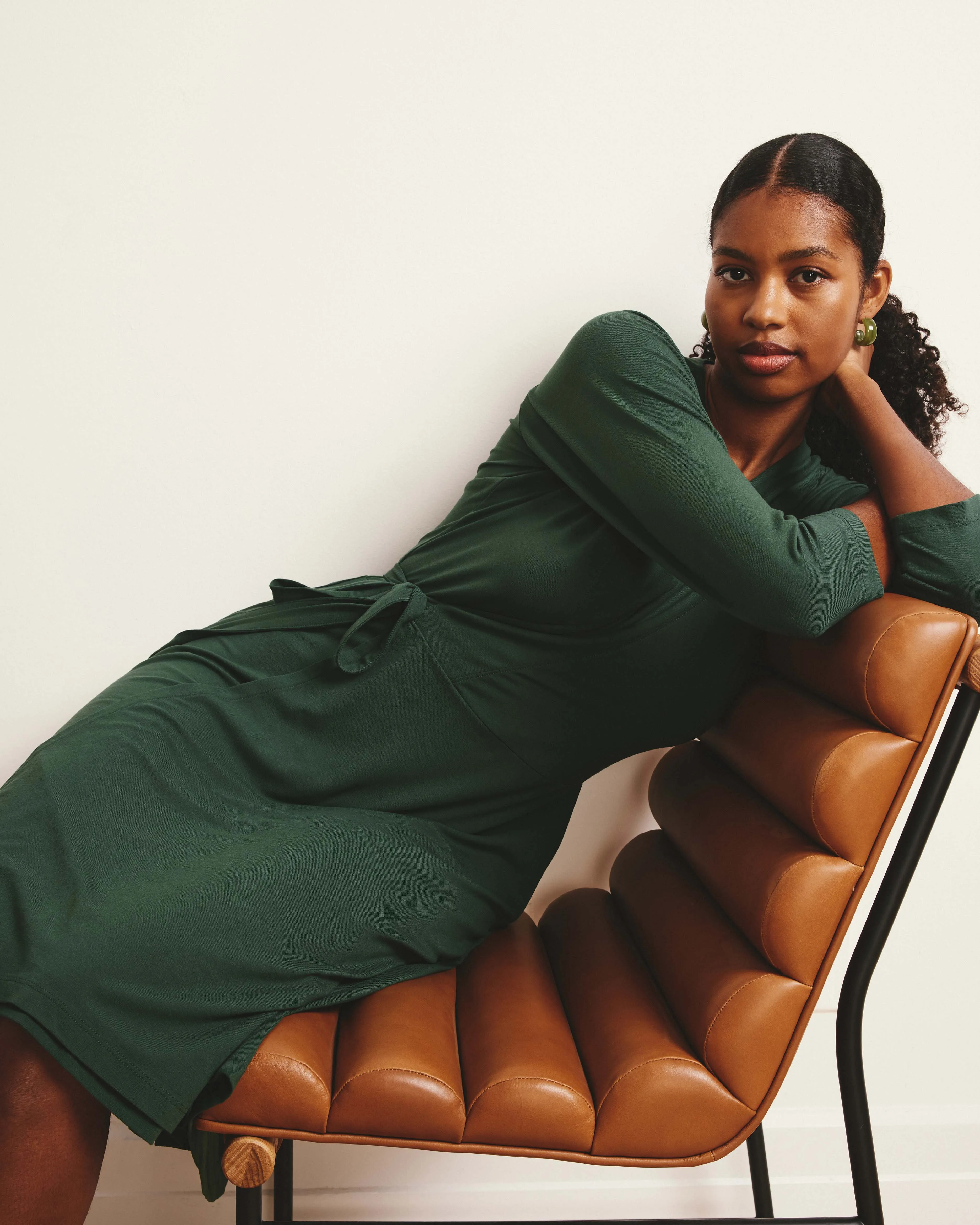 The Divine Jersey Wrap Dress - Conifer sold by Universal Standard