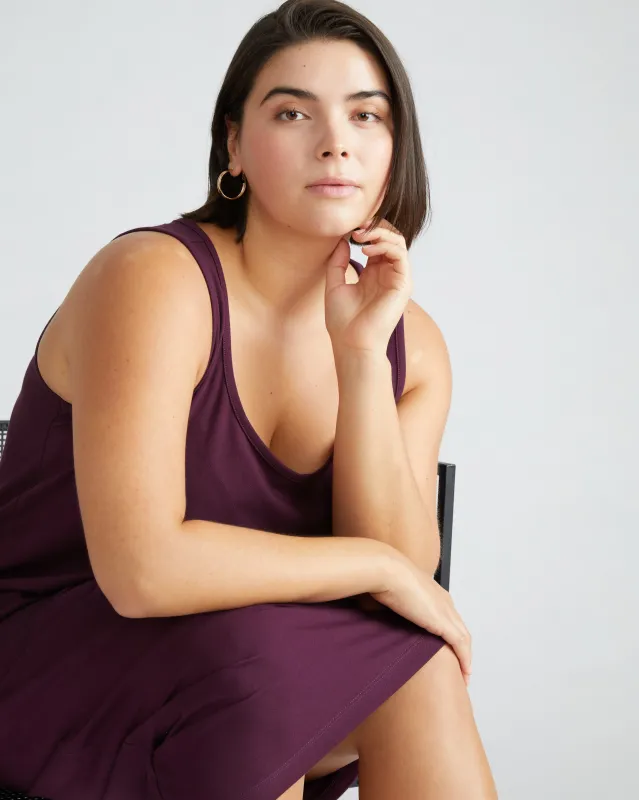 Iconic Geneva Tank Dress - Acai sold by Universal Standard