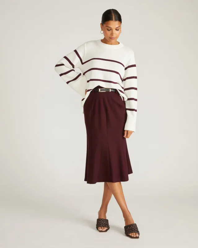 Carla Ponte Skirt - Black Cherry sold by Universal Standard