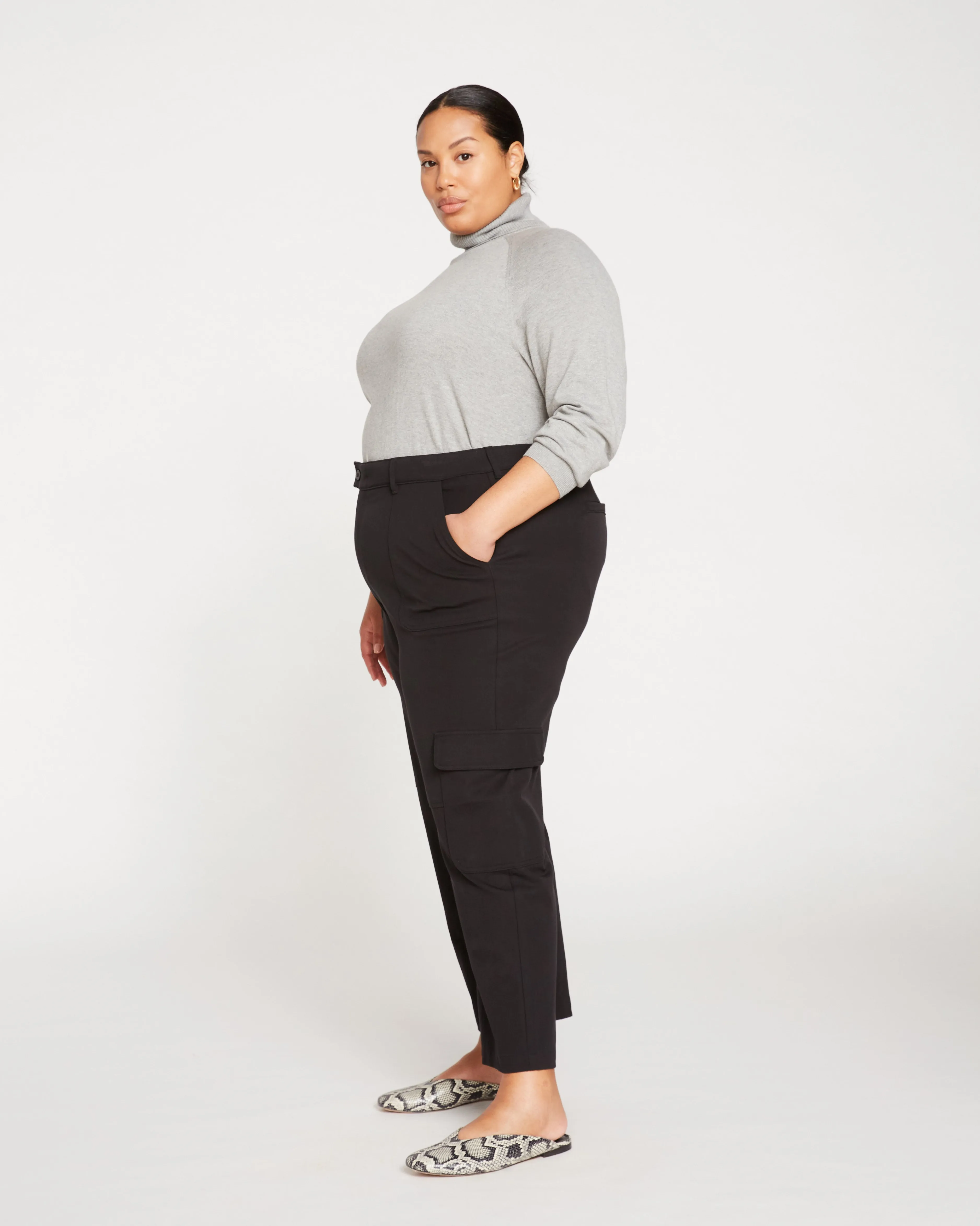 Karlee Stretch Cotton Twill Cargo Pants - Black sold by Universal Standard product image thumbnail 4