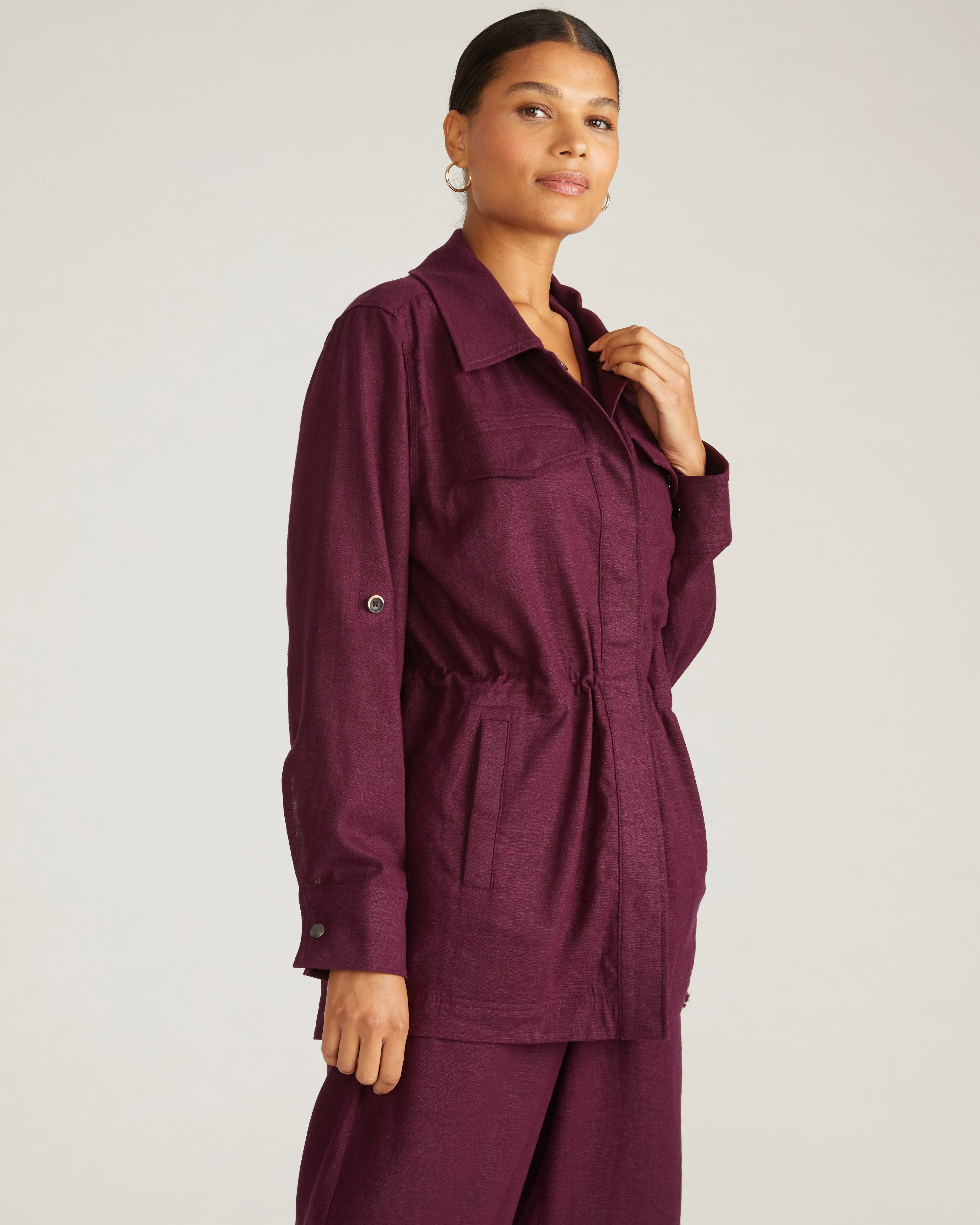 Vineyard Linen Jacket - Acai sold by Universal Standard product image thumbnail 2