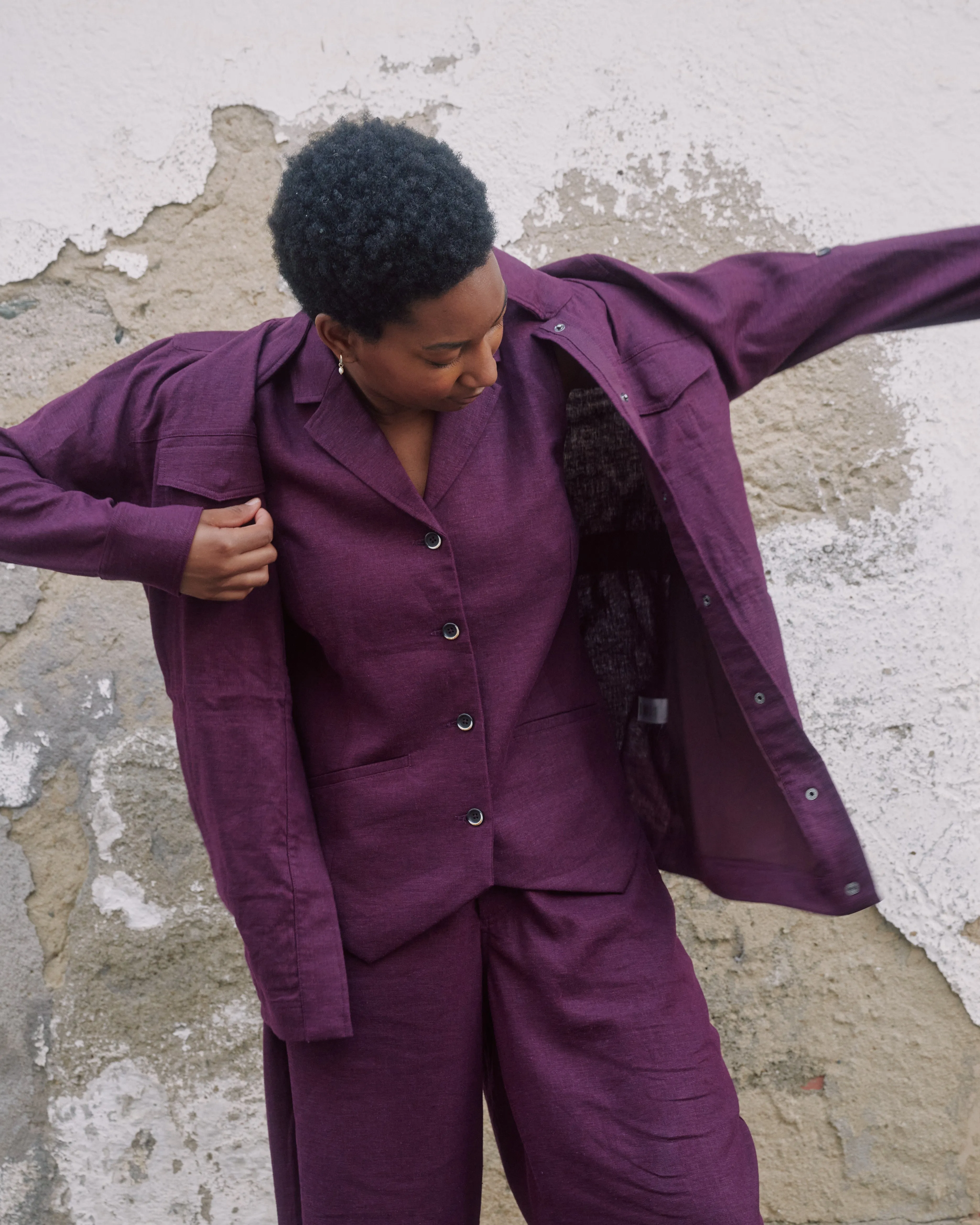 Vineyard Linen Jacket - Acai sold by Universal Standard product image thumbnail 5