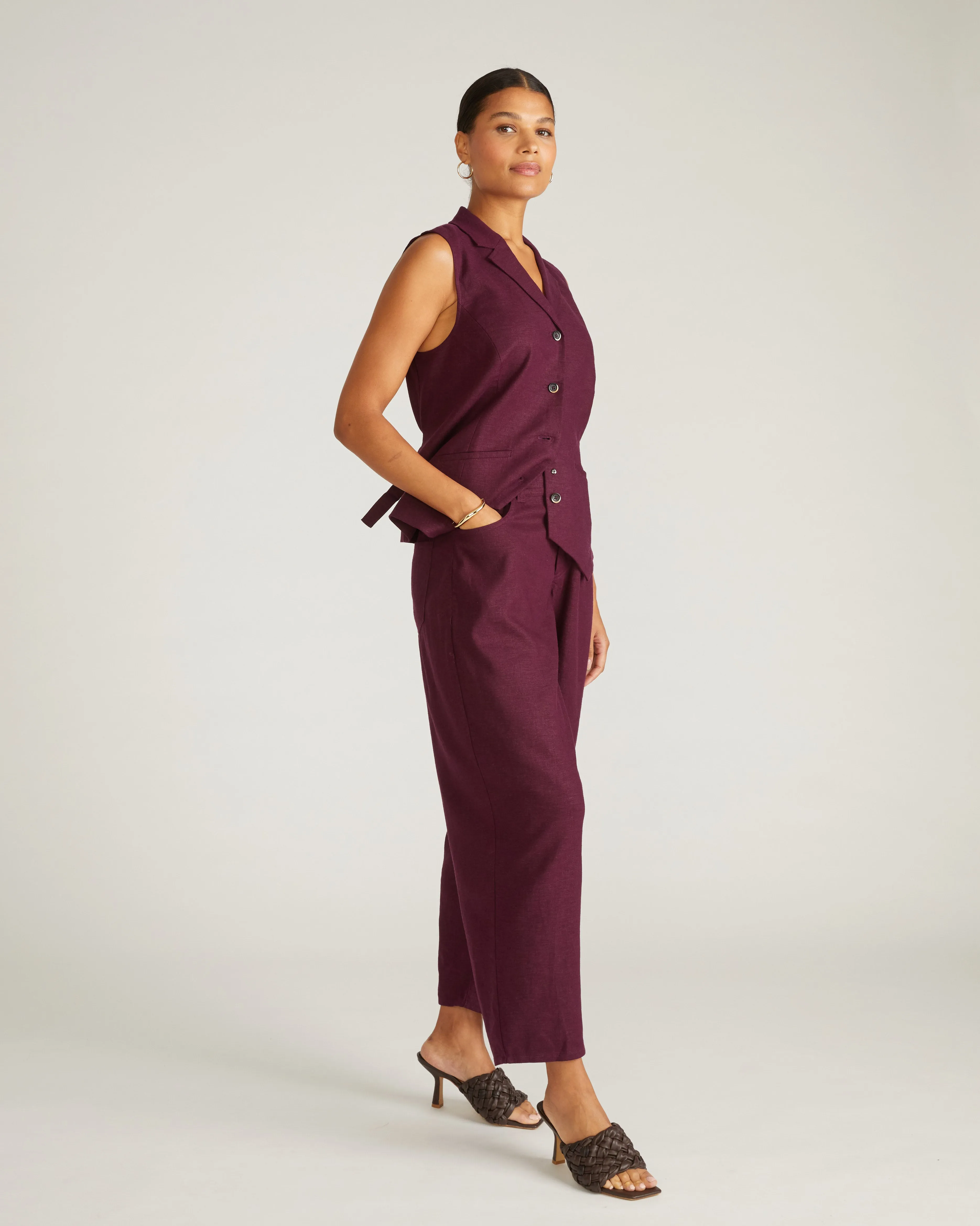 Hanover Linen Vest - Acai sold by Universal Standard product image thumbnail 4