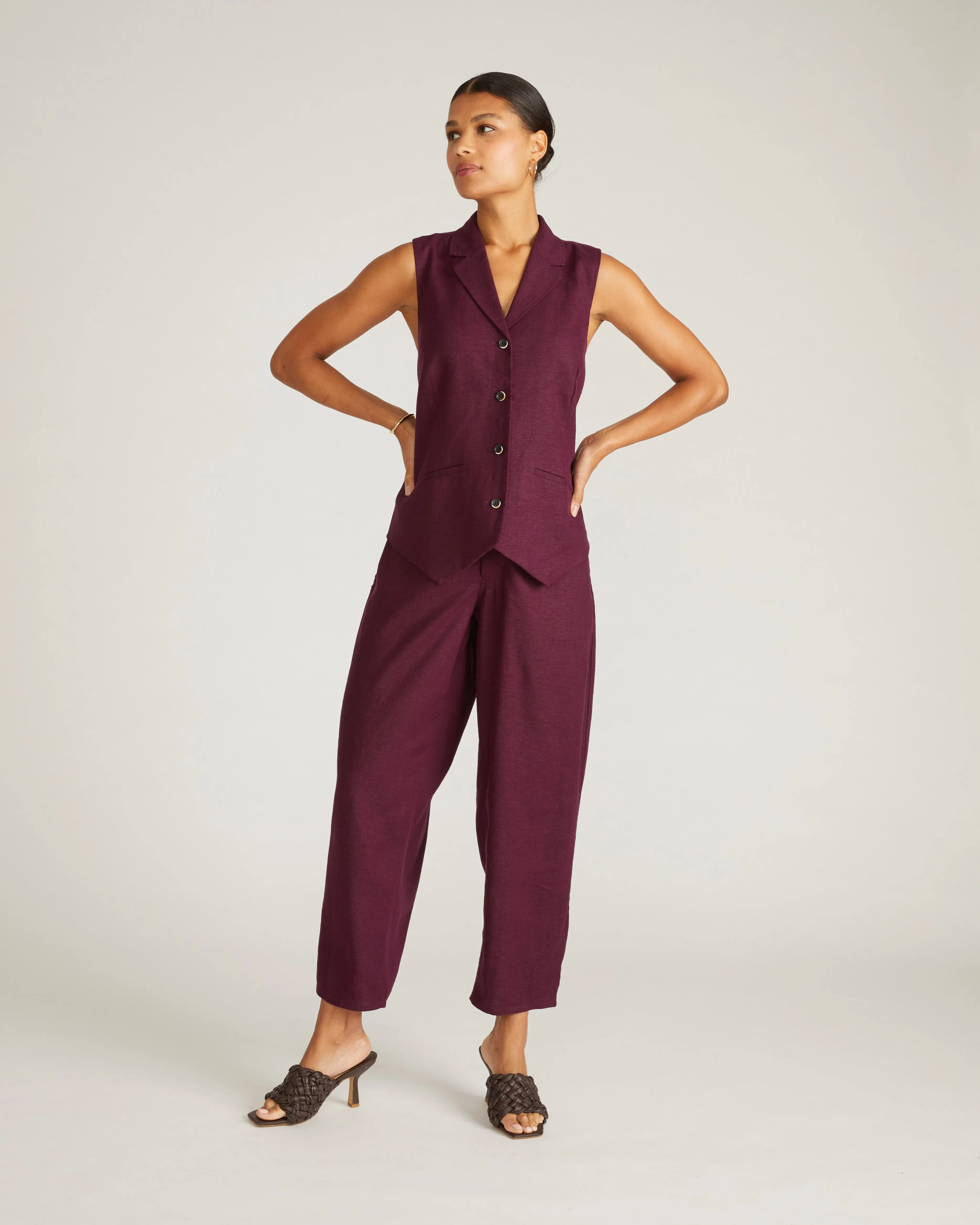 Hanover Linen Vest - Acai sold by Universal Standard product image thumbnail 3