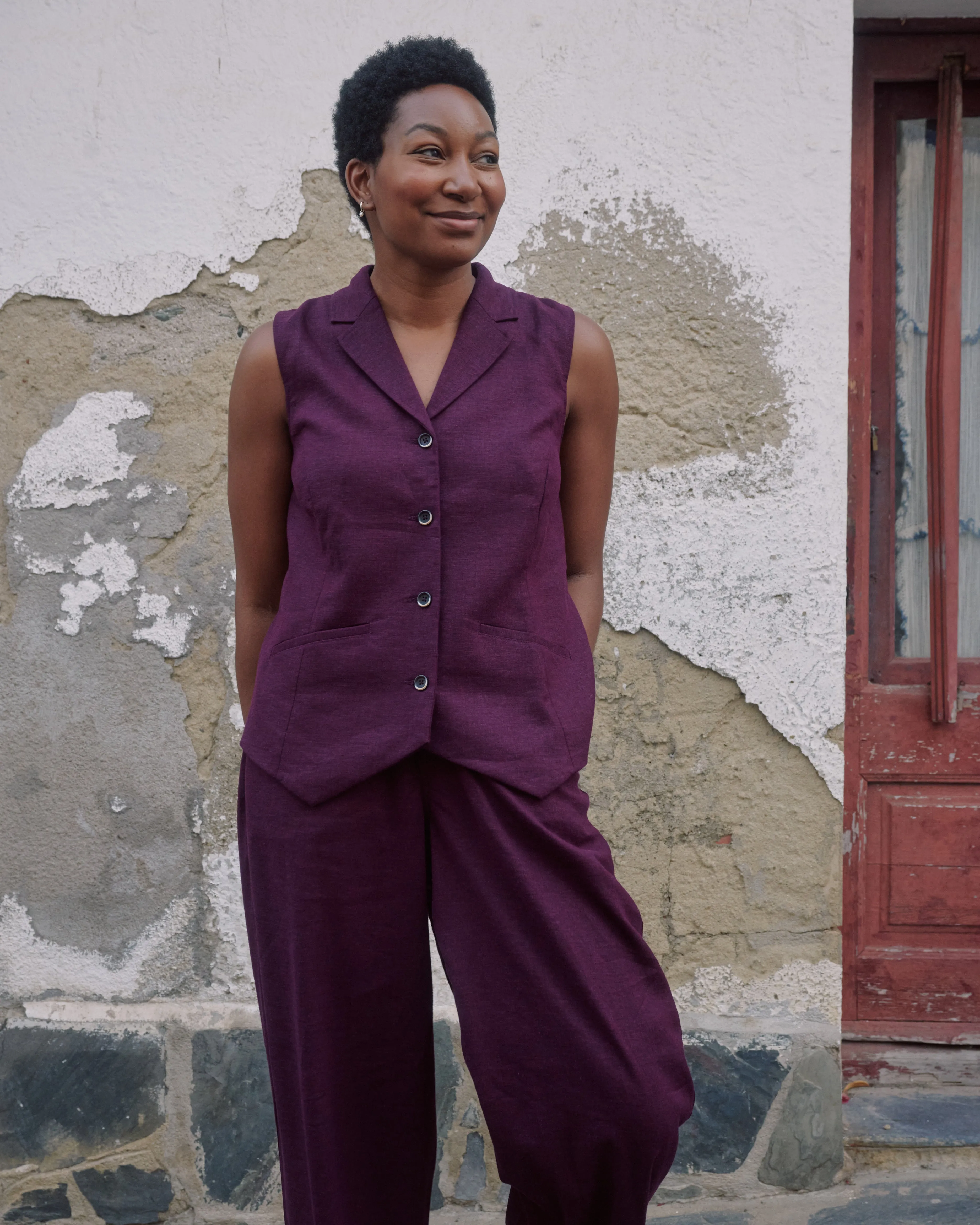 Hanover Linen Vest - Acai sold by Universal Standard product image thumbnail 5