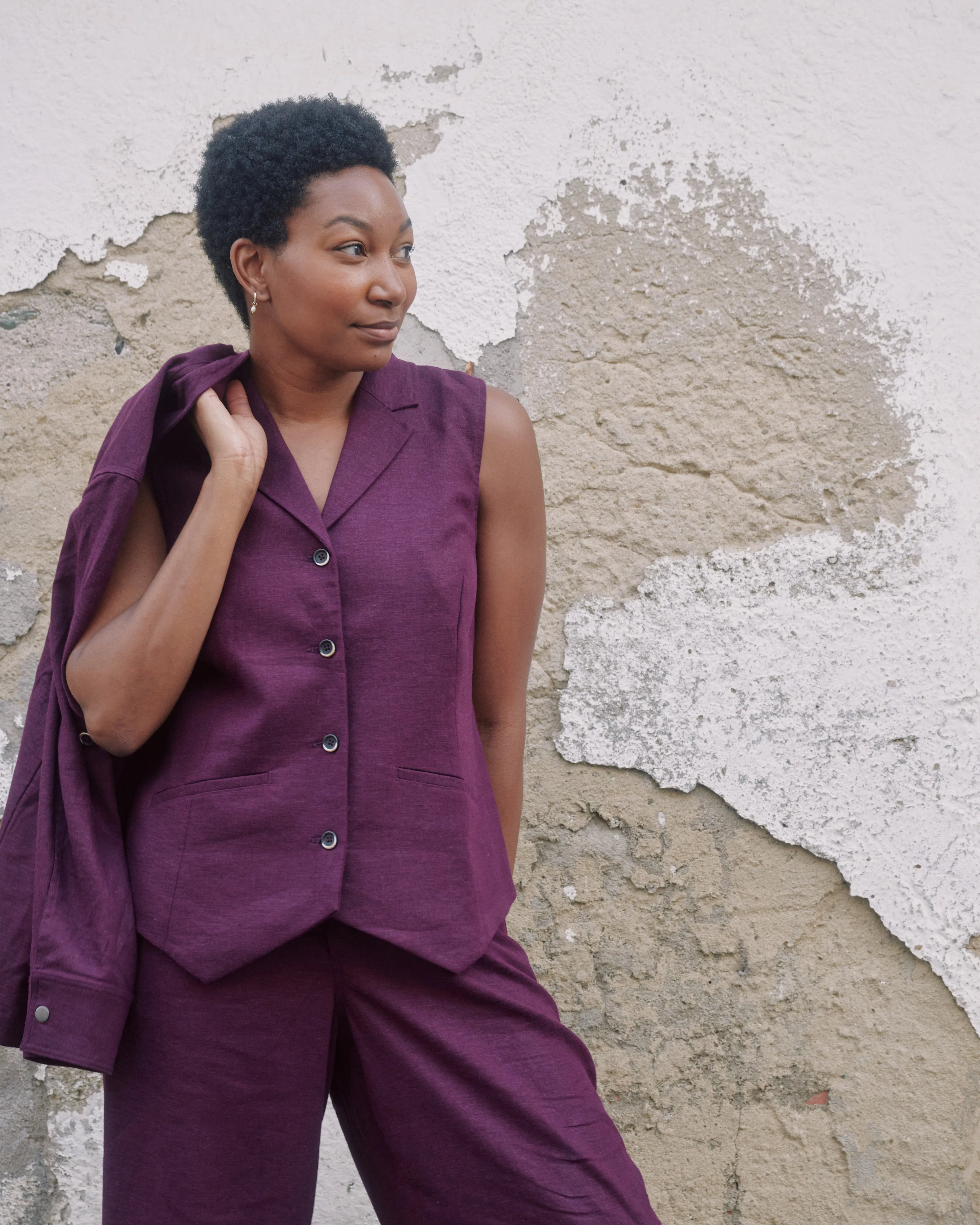 Hanover Linen Vest - Acai sold by Universal Standard product image thumbnail 2