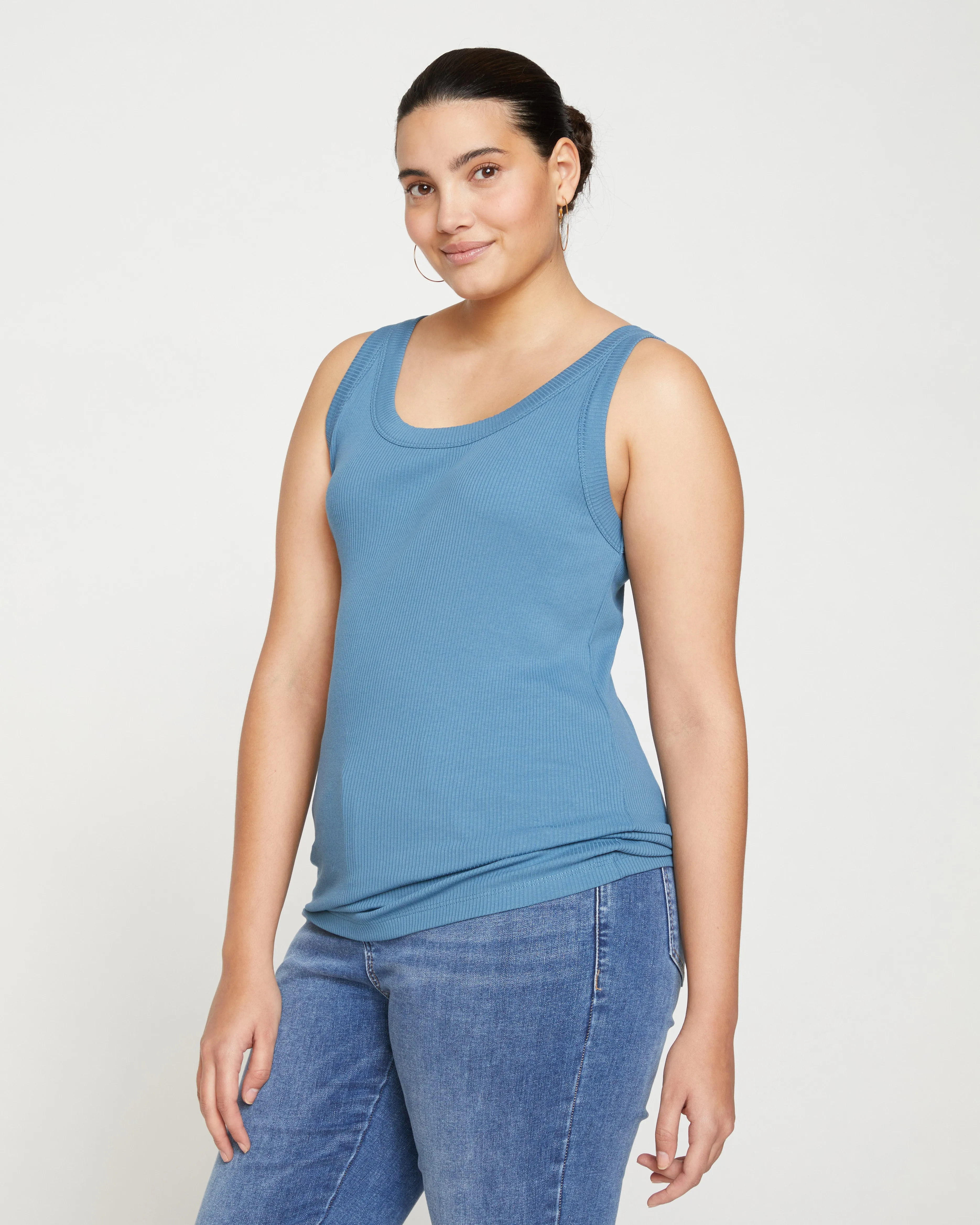 Roitfeld Ribbed Tank - Cornflower sold by Universal Standard product image thumbnail 4