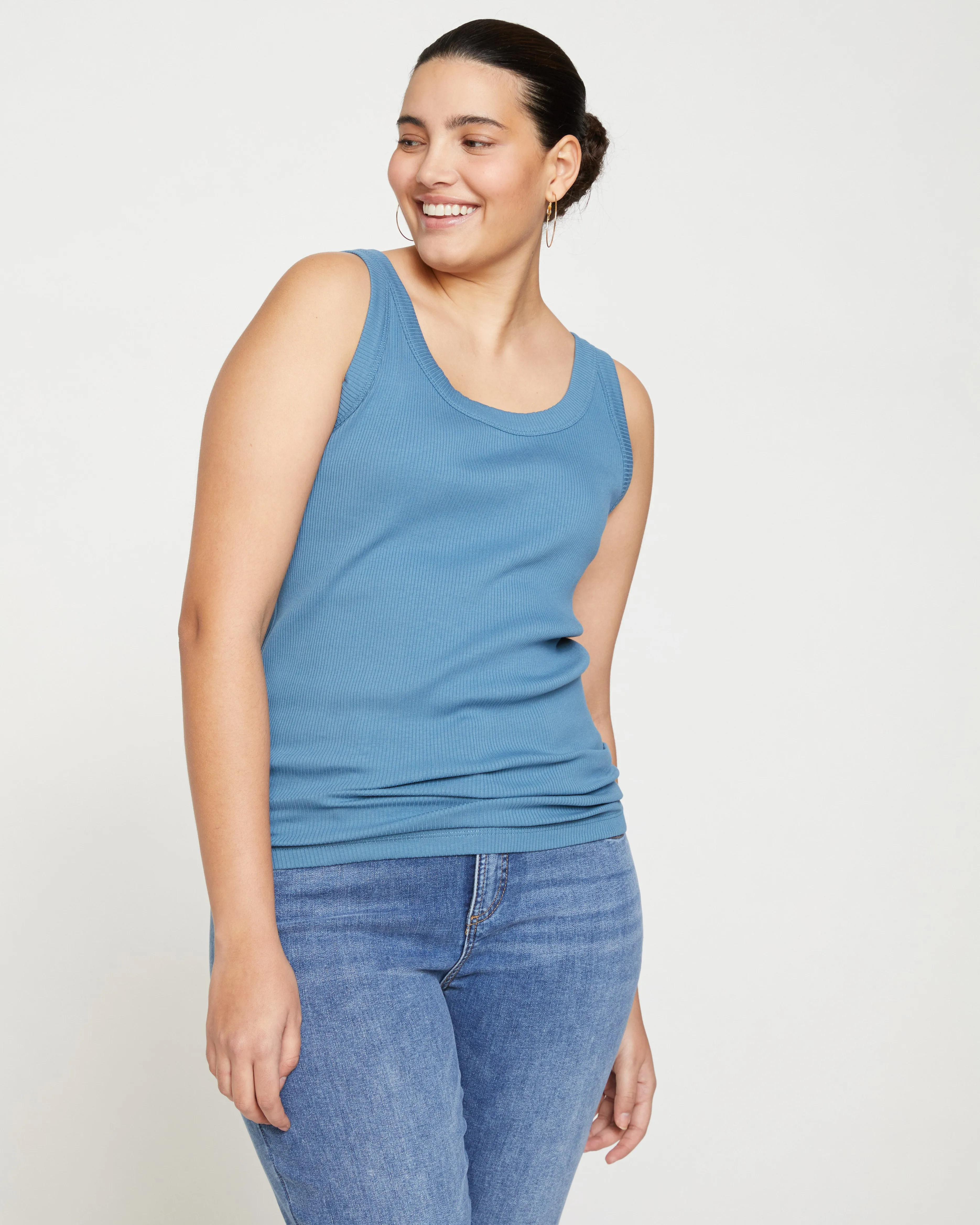 Roitfeld Ribbed Tank - Cornflower sold by Universal Standard product image thumbnail 3