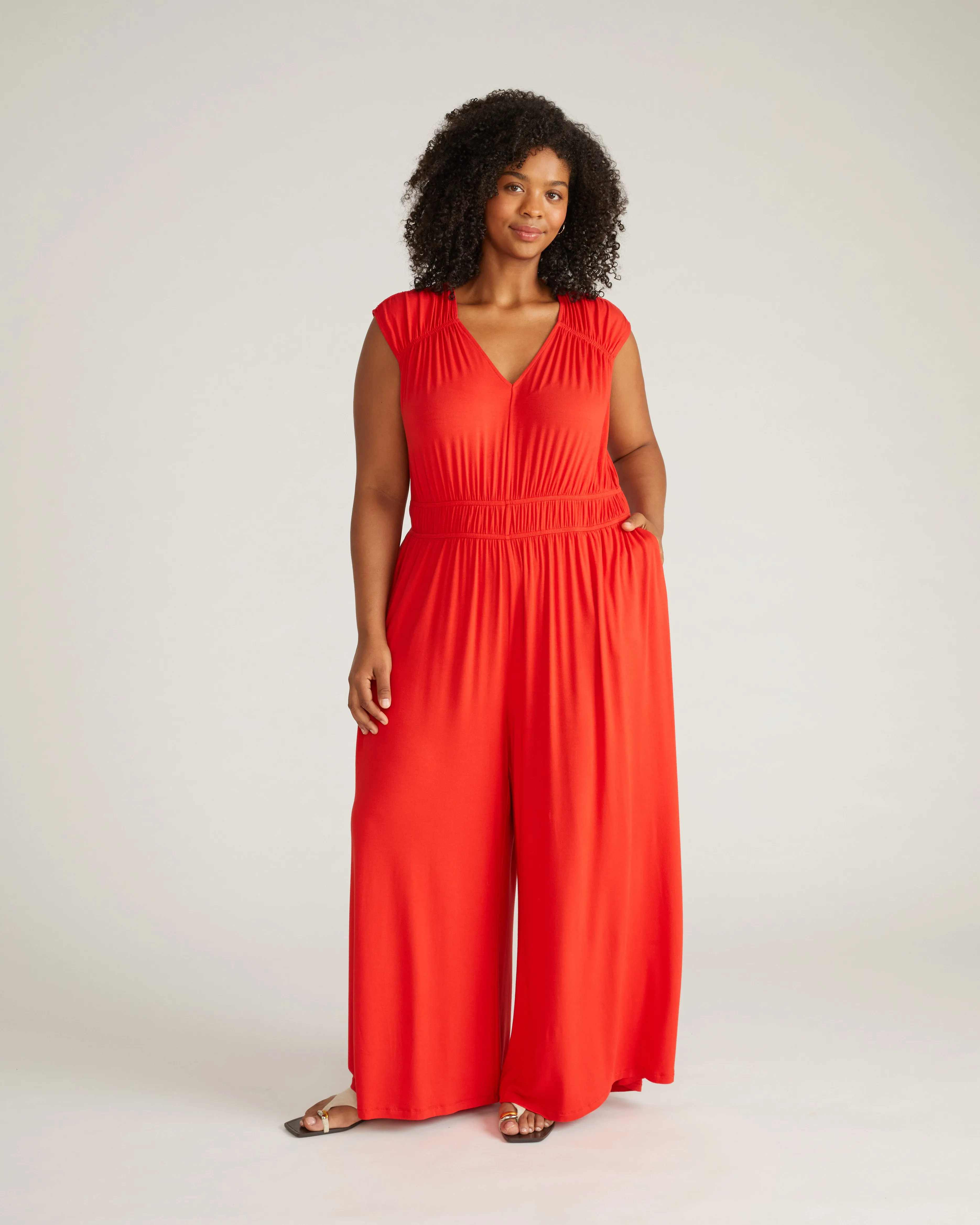 Zoey Liquid Jersey Jumpsuit - Lipstick sold by Universal Standard product image thumbnail 2