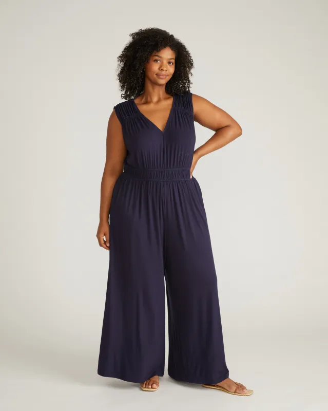 Zoey Liquid Jersey Jumpsuit - Midnight sold by Universal Standard
